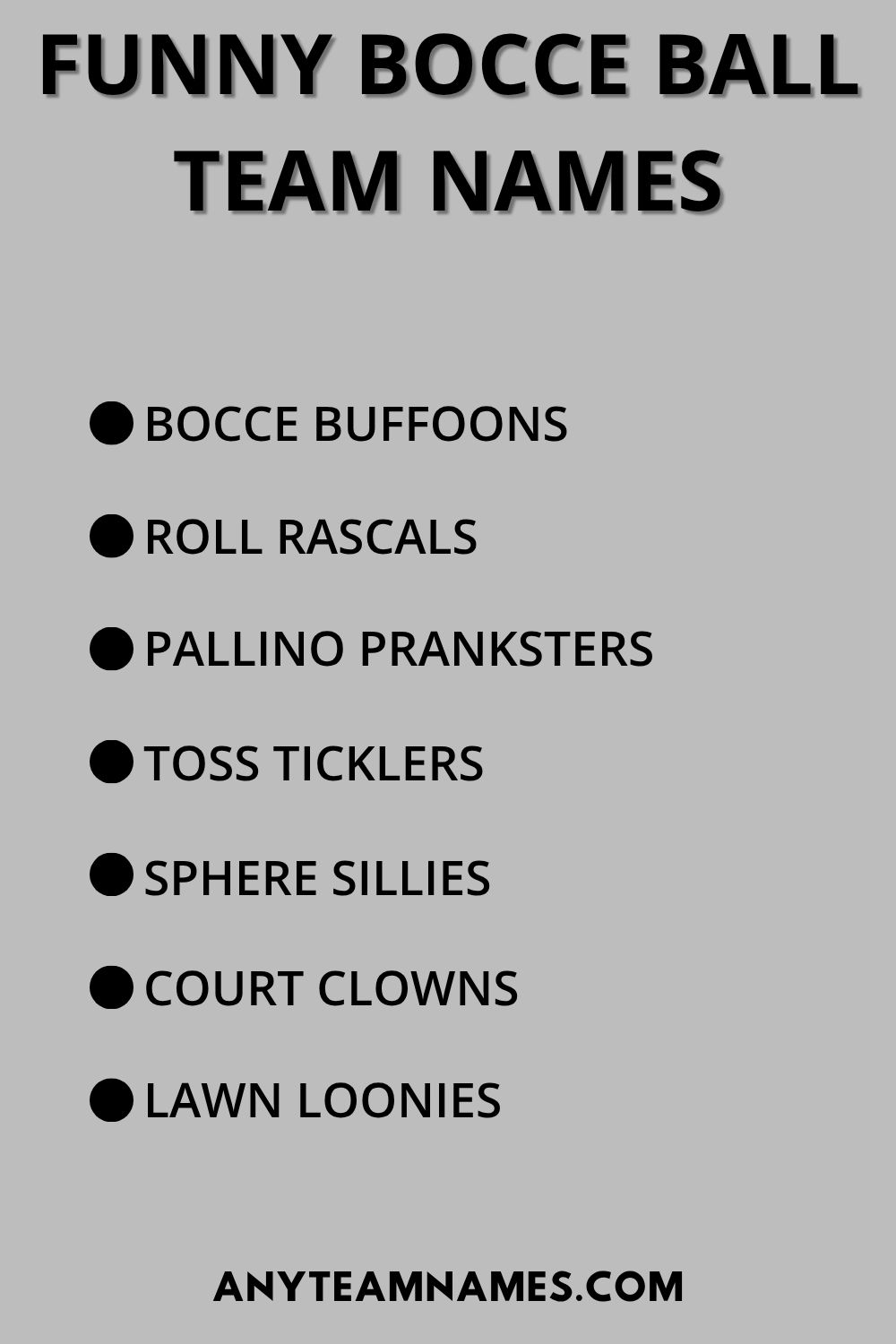 250+ Funny Bocce Ball Team Names for Every Team Funny Bocce Ball Team Names