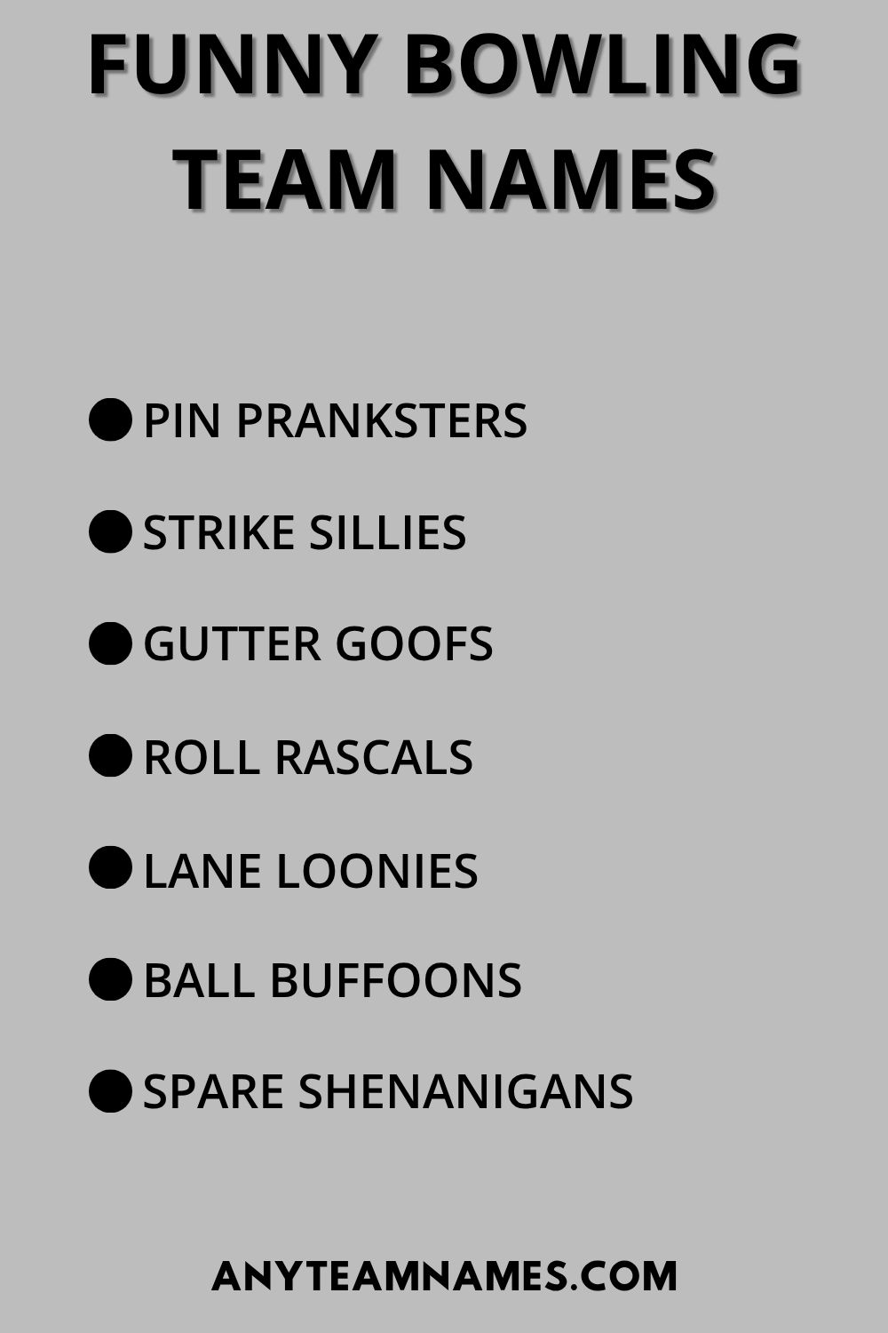 Funny Bowling Team Names