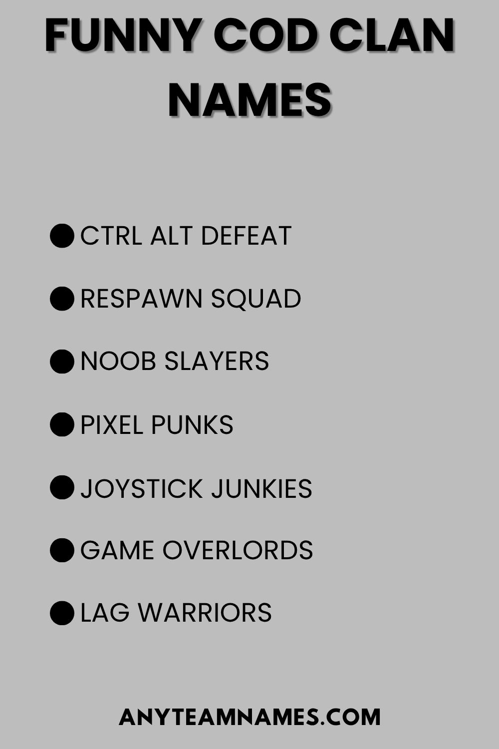 Funny COD Clan Names