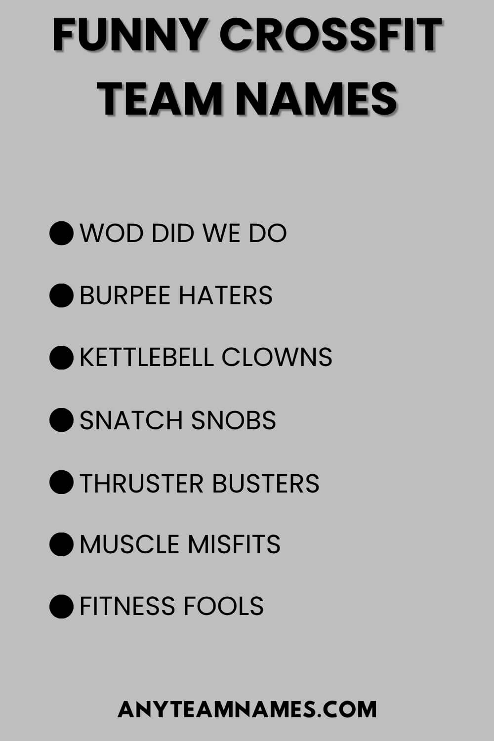Funny CrossFit Team Names