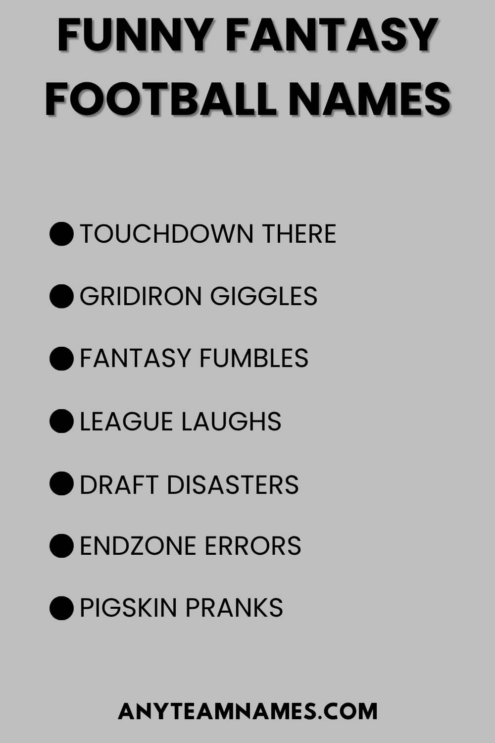 Funny Fantasy Football Names