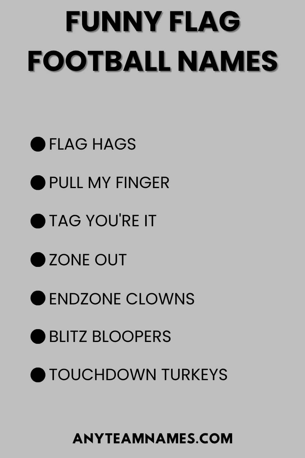Funny Flag Football Names