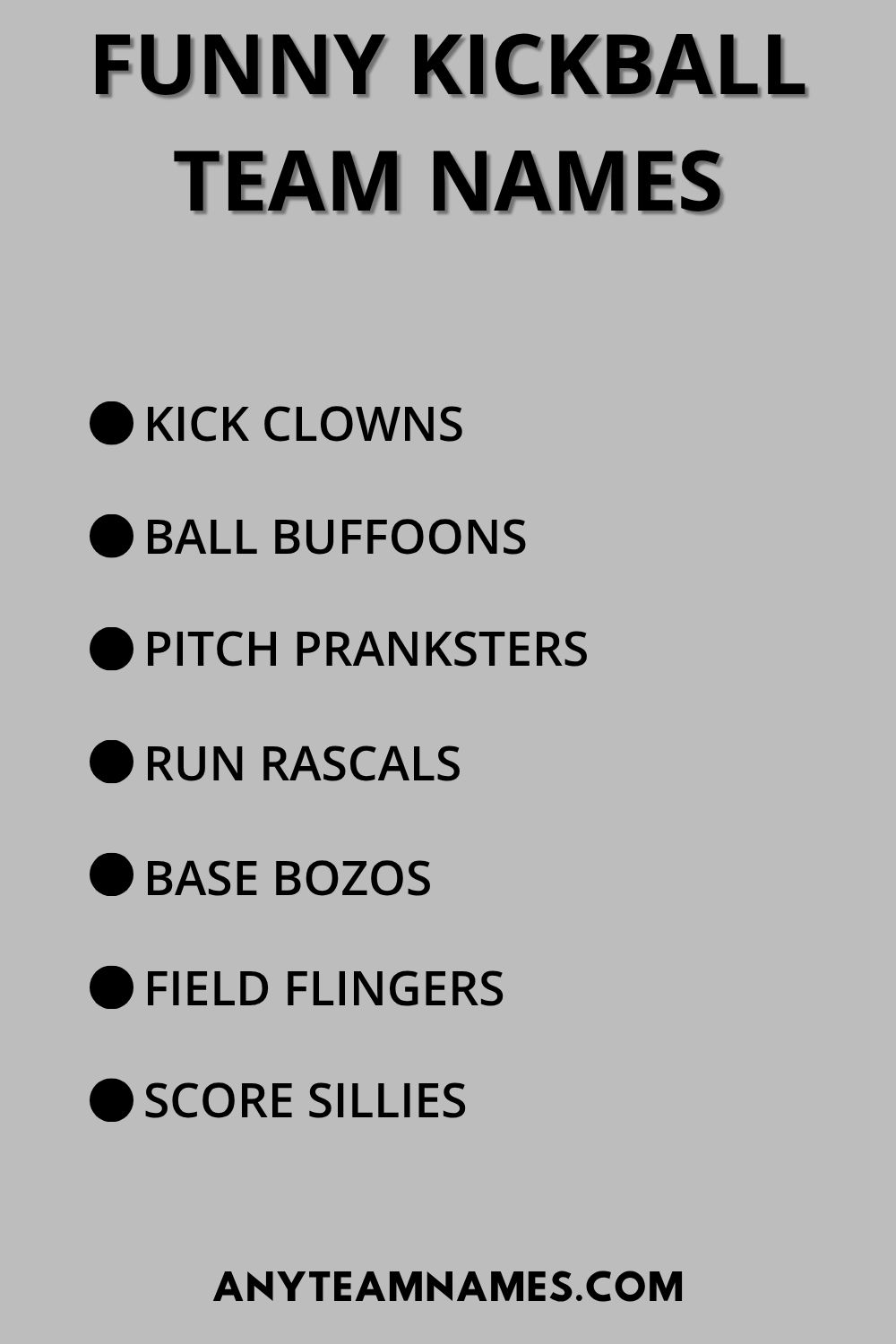 Funny Kickball Team Names