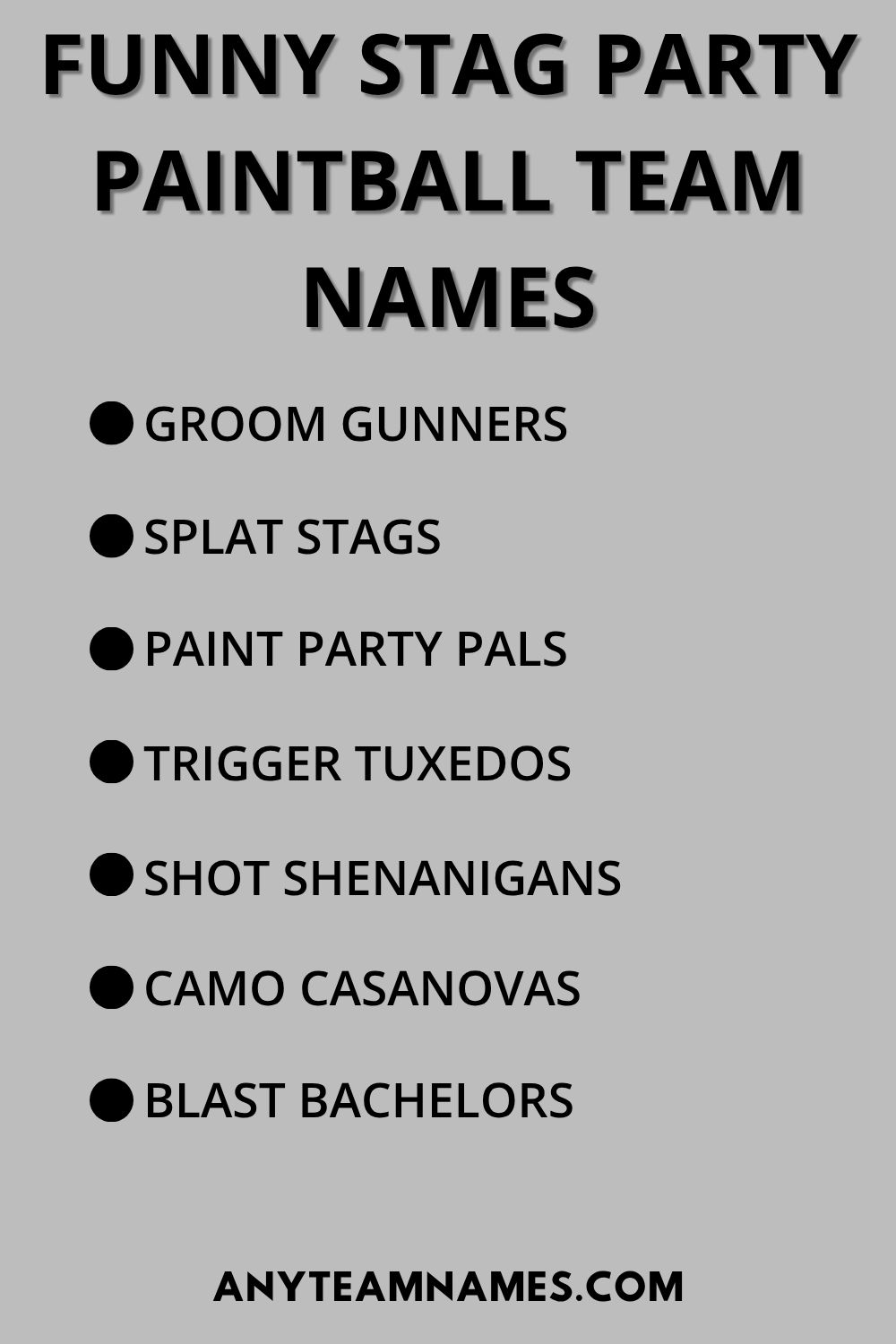 350+ Cool Paintball Team Names to Dominate the Field Funny Stag Party Paintball Team Names