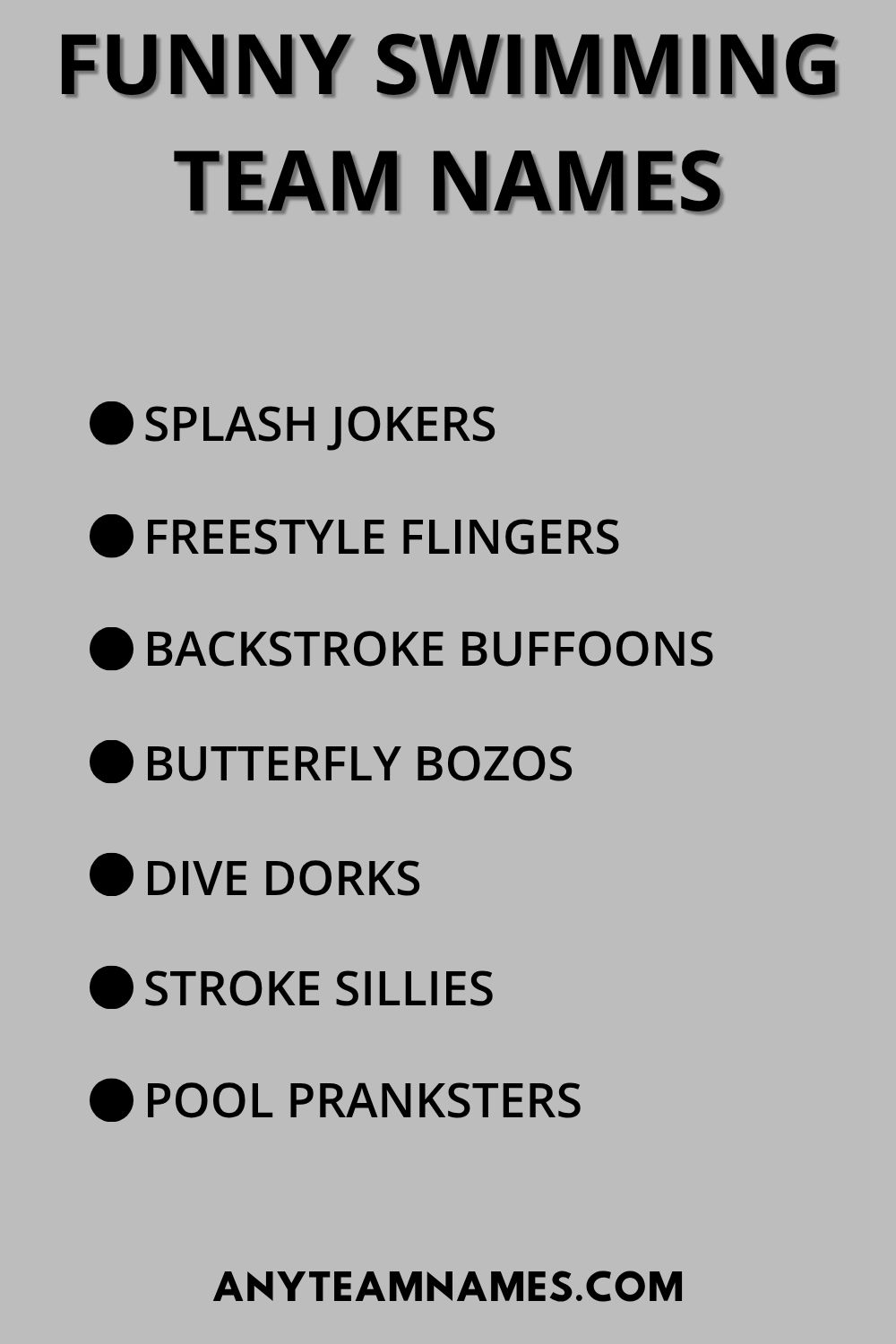Funny Swimming Team Names
