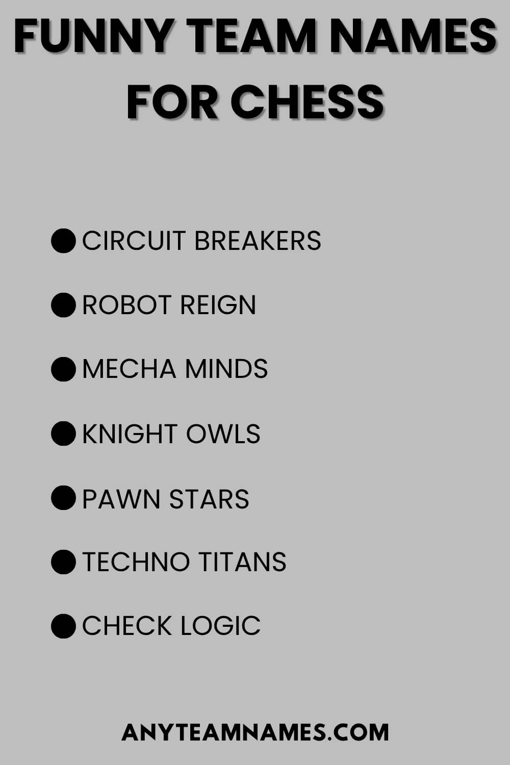 Funny Team Names For Chess