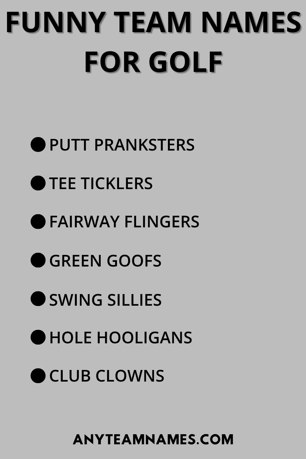 399+ Winning Golf Team Names for Every Golf Enthusiast Funny Team Names For Golf