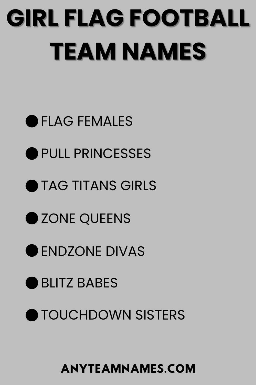 Girl Flag Football Team Names