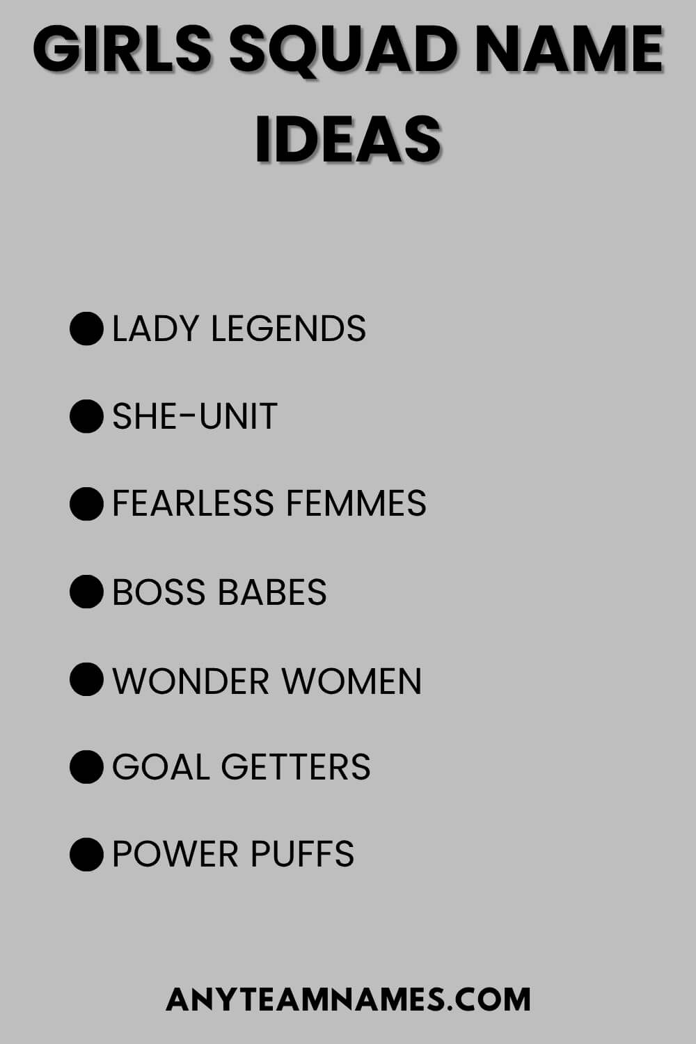 Girls Squad Name Ideas