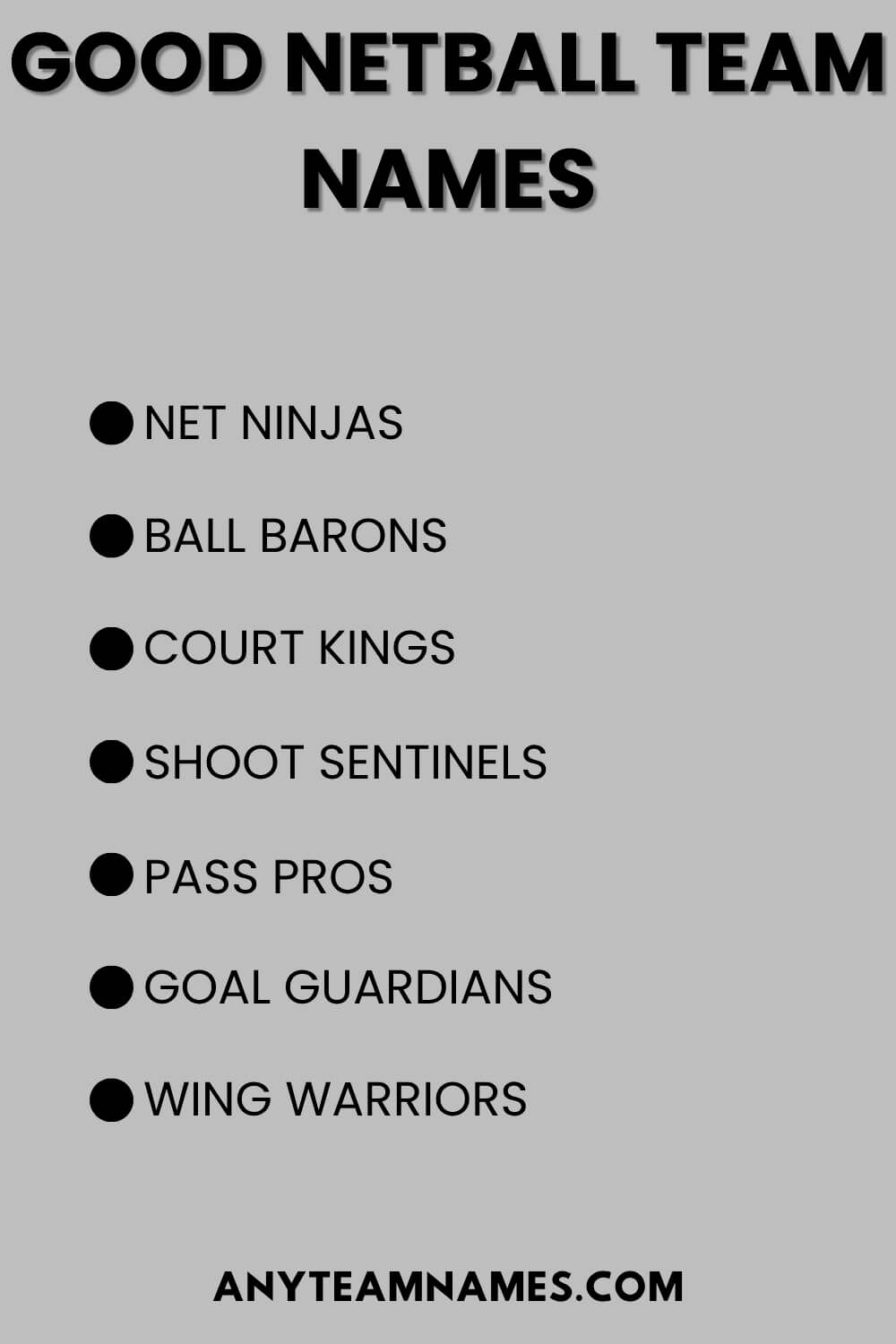 Good Netball Team Names