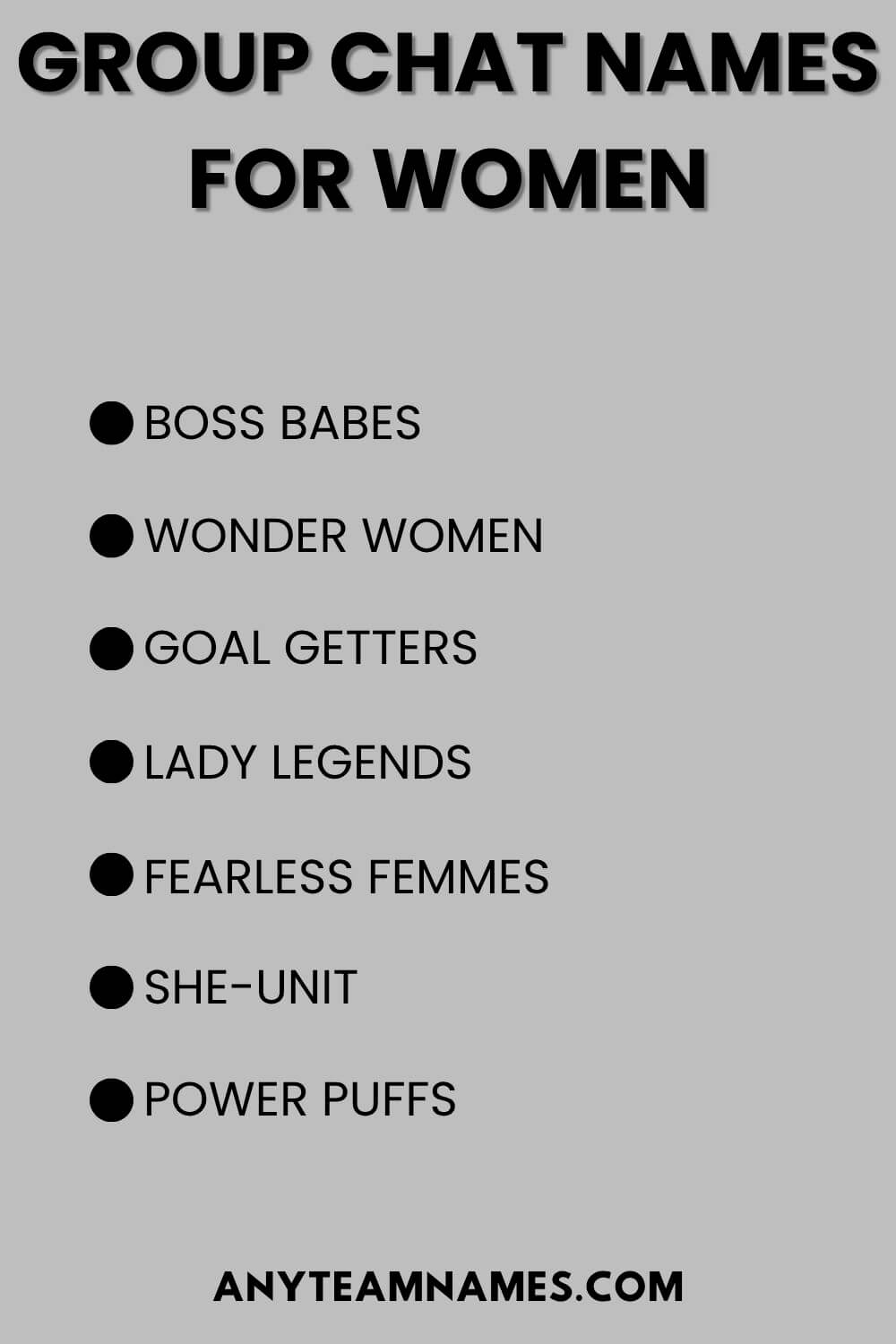 Group Chat Names For Women