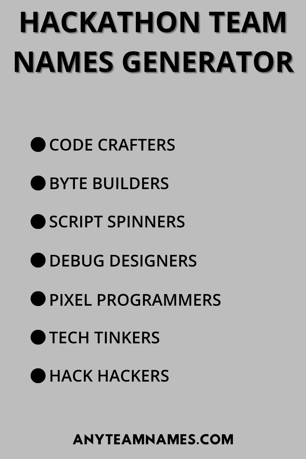 Hackathon Team Names Generator