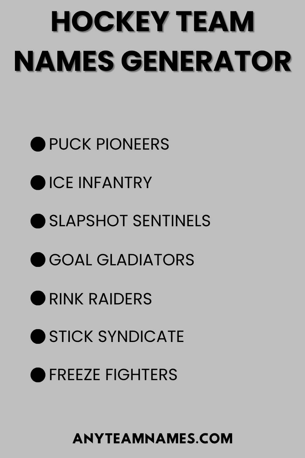Hockey Team Names Generator