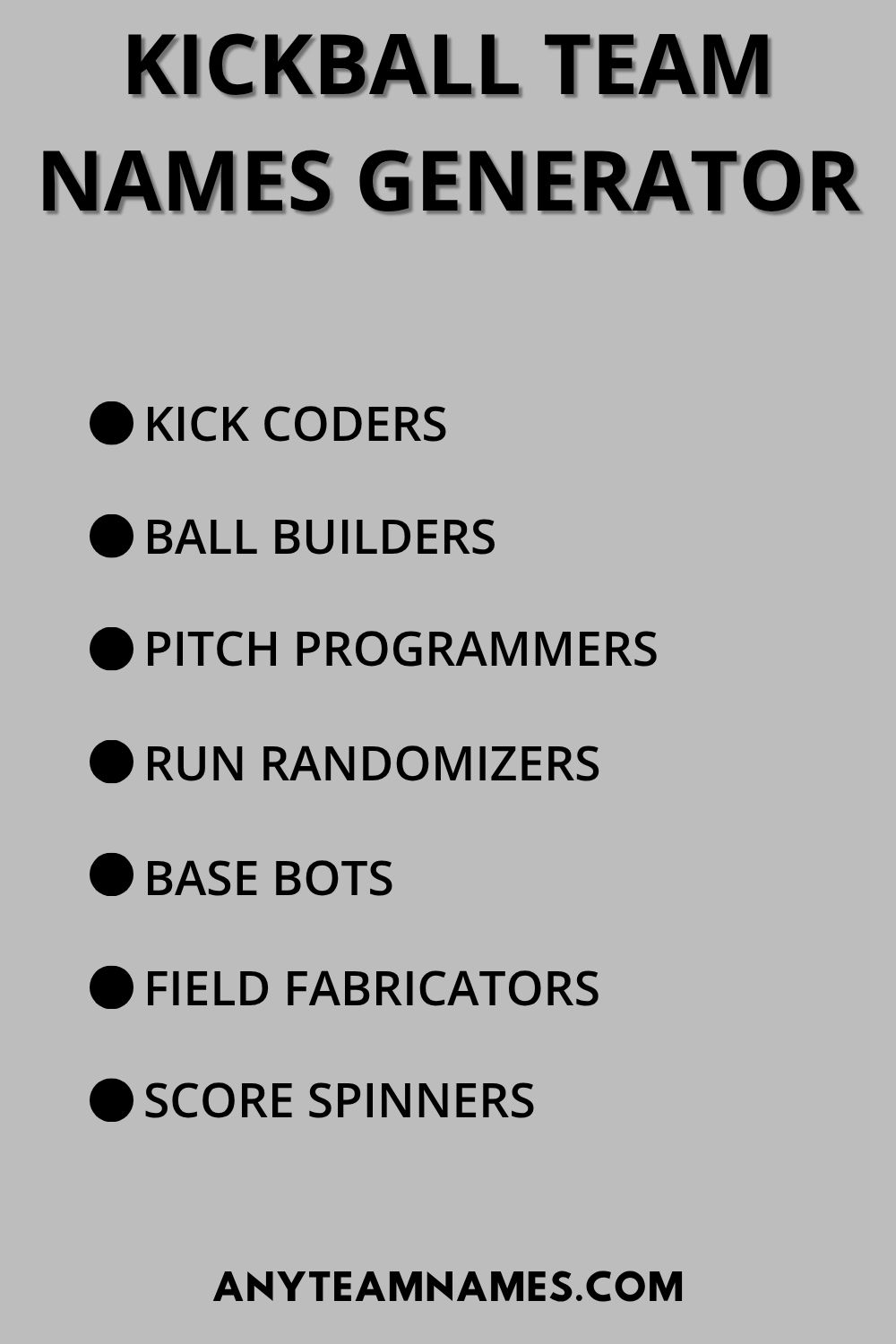 Kickball Team Names Generator