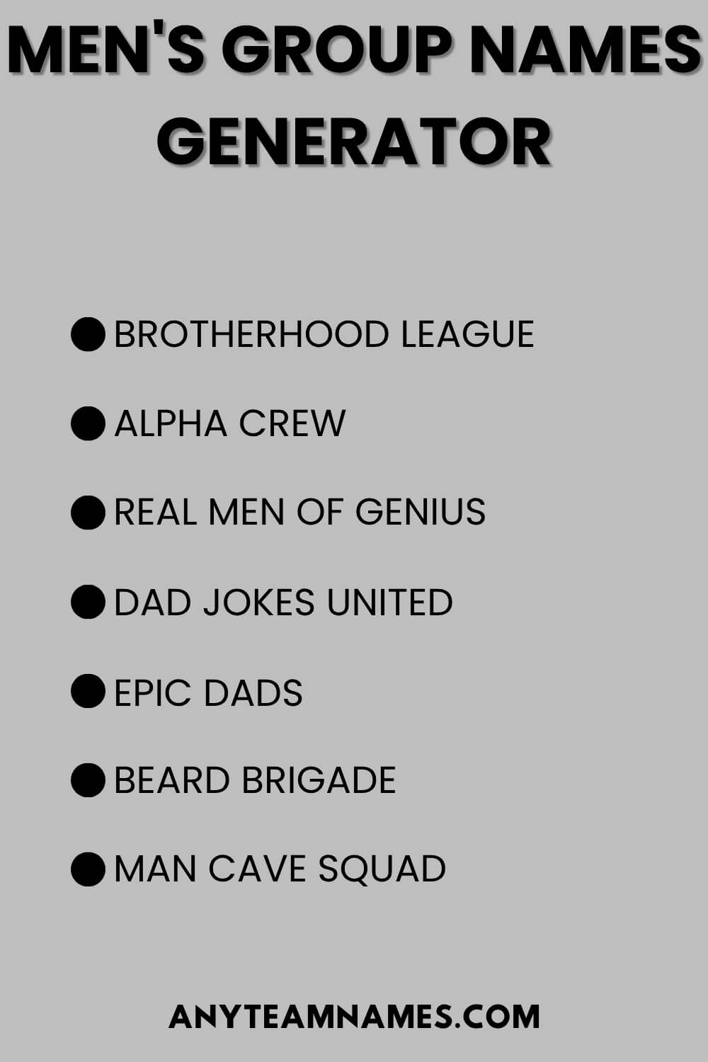Men's Group Names Generator