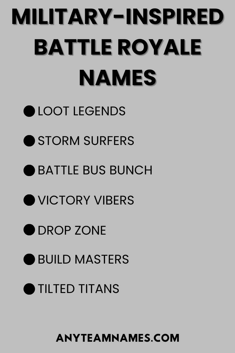 Military-Inspired Battle Royale Names