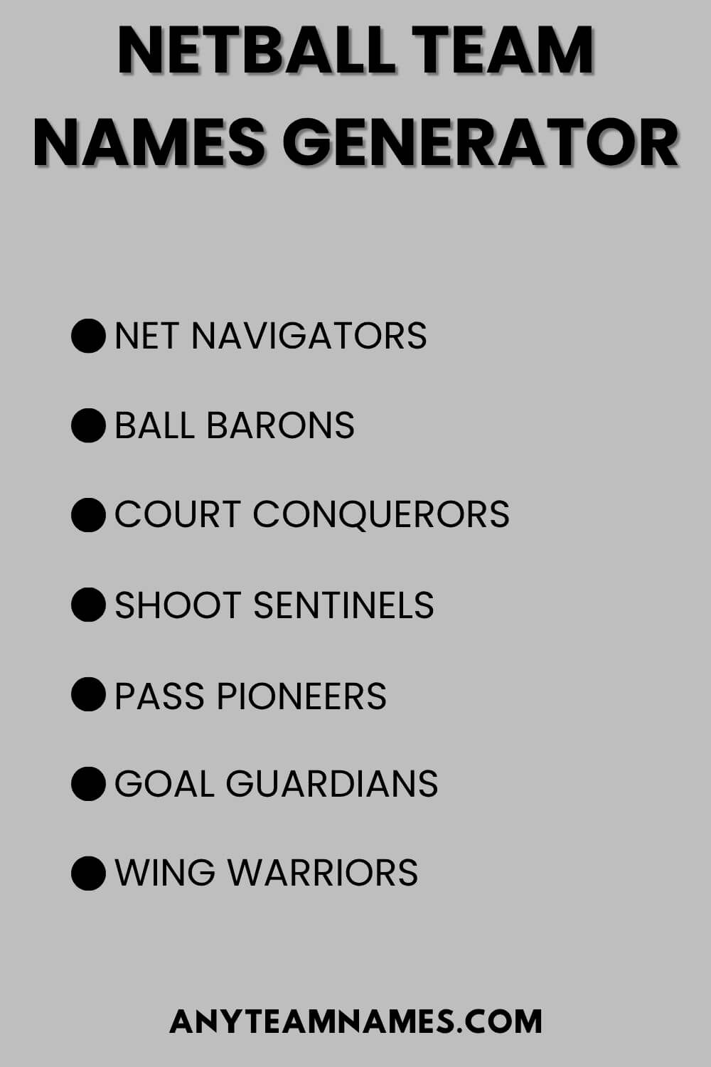 Netball Team Names Generator