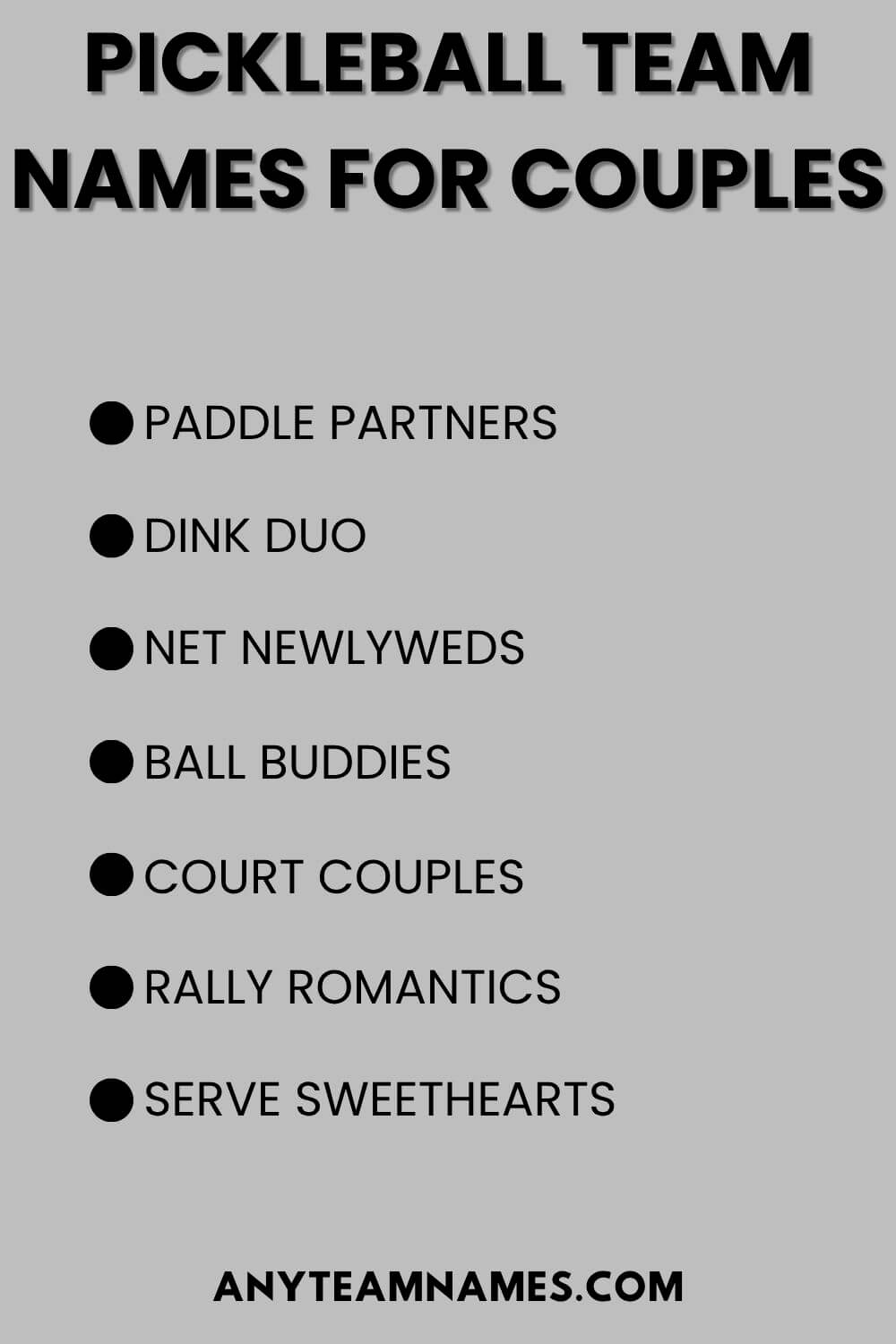 Pickleball Team Names For Couples