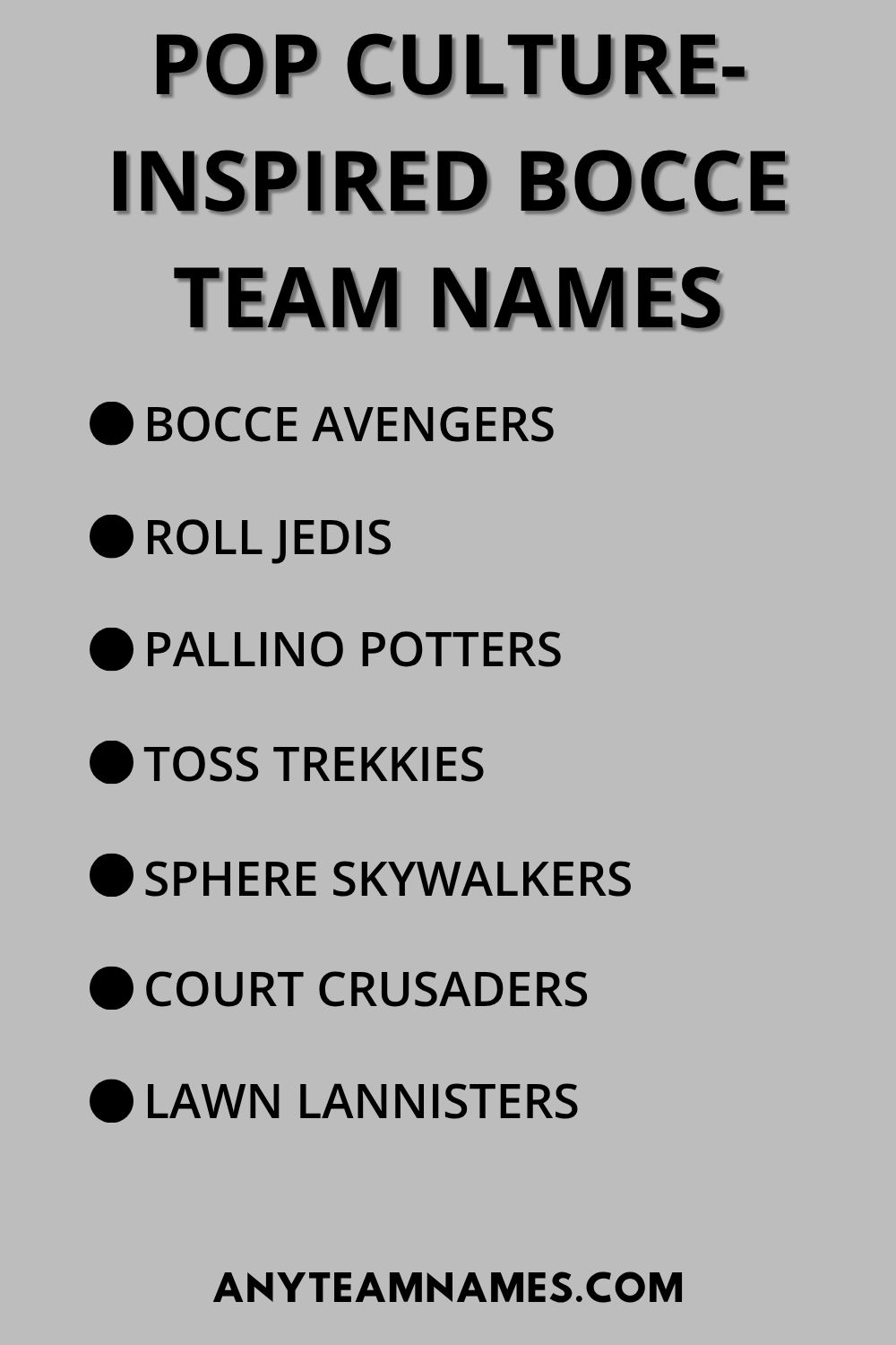 250+ Funny Bocce Ball Team Names for Every Team Pop Culture-Inspired Bocce Team Names