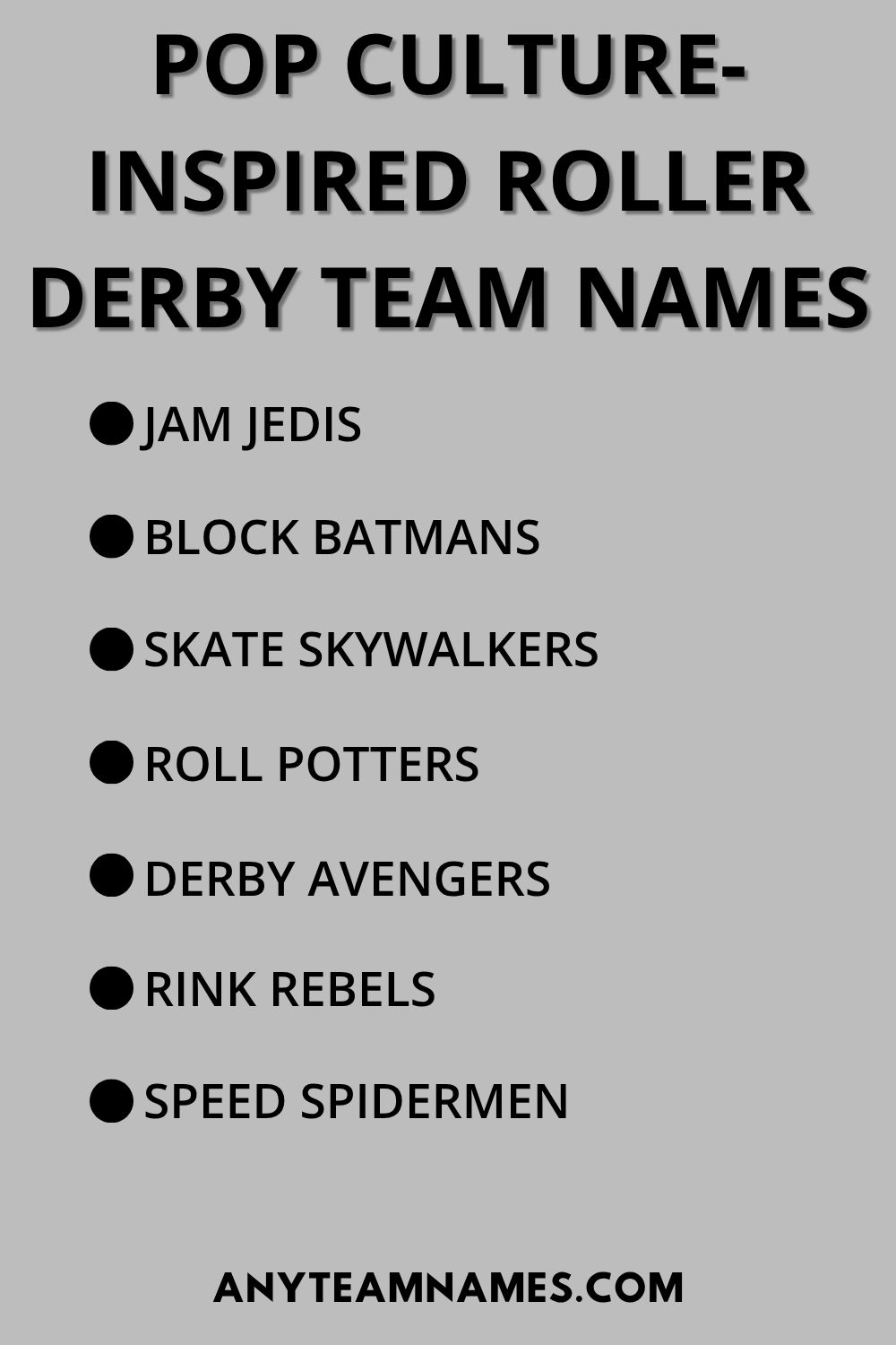 370+ Funny Roller Derby Names For Teams And Players Pop Culture-Inspired Roller Derby Team Names