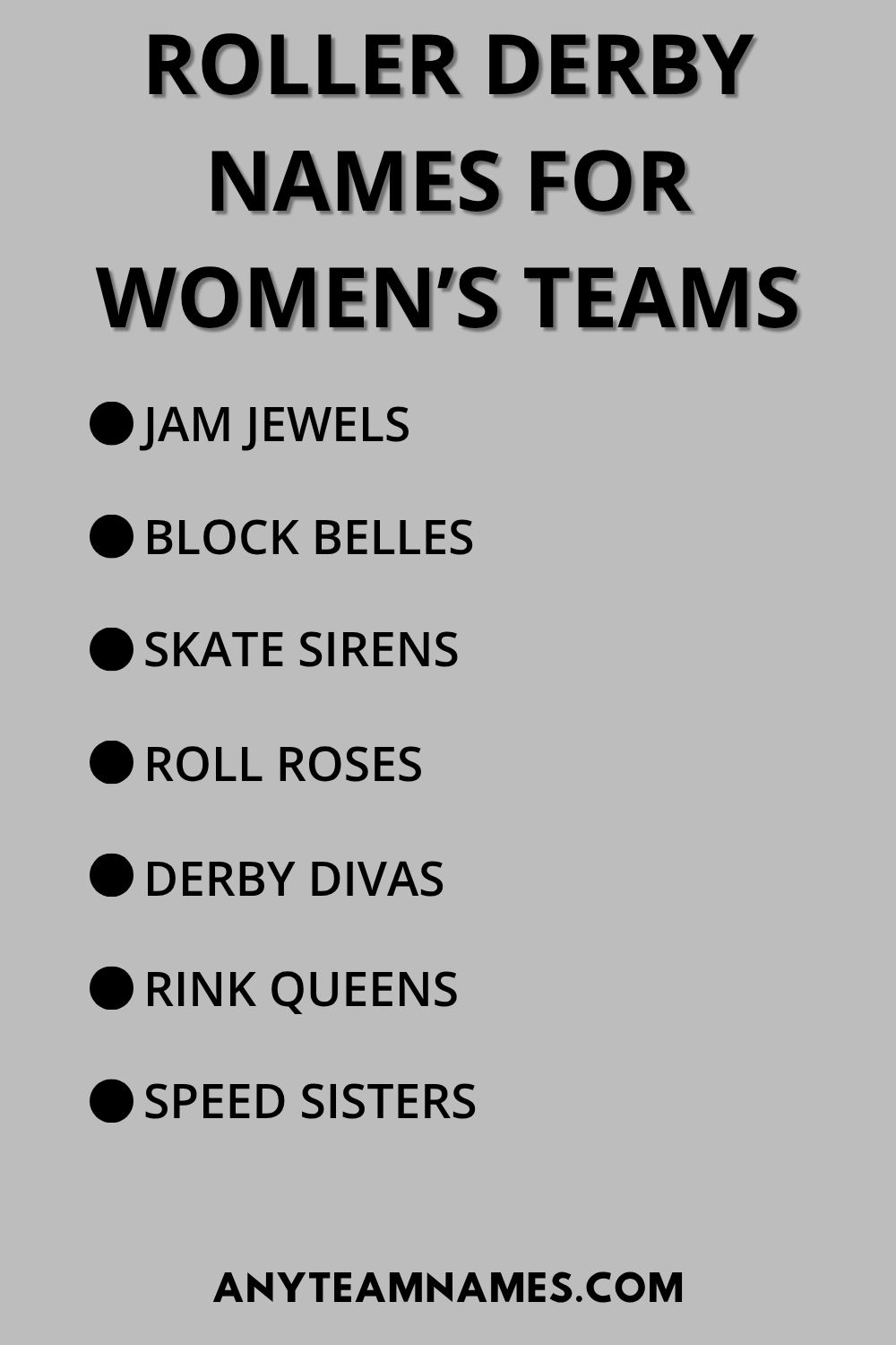 370+ Funny Roller Derby Names For Teams And Players Roller Derby Names For Women's Teams