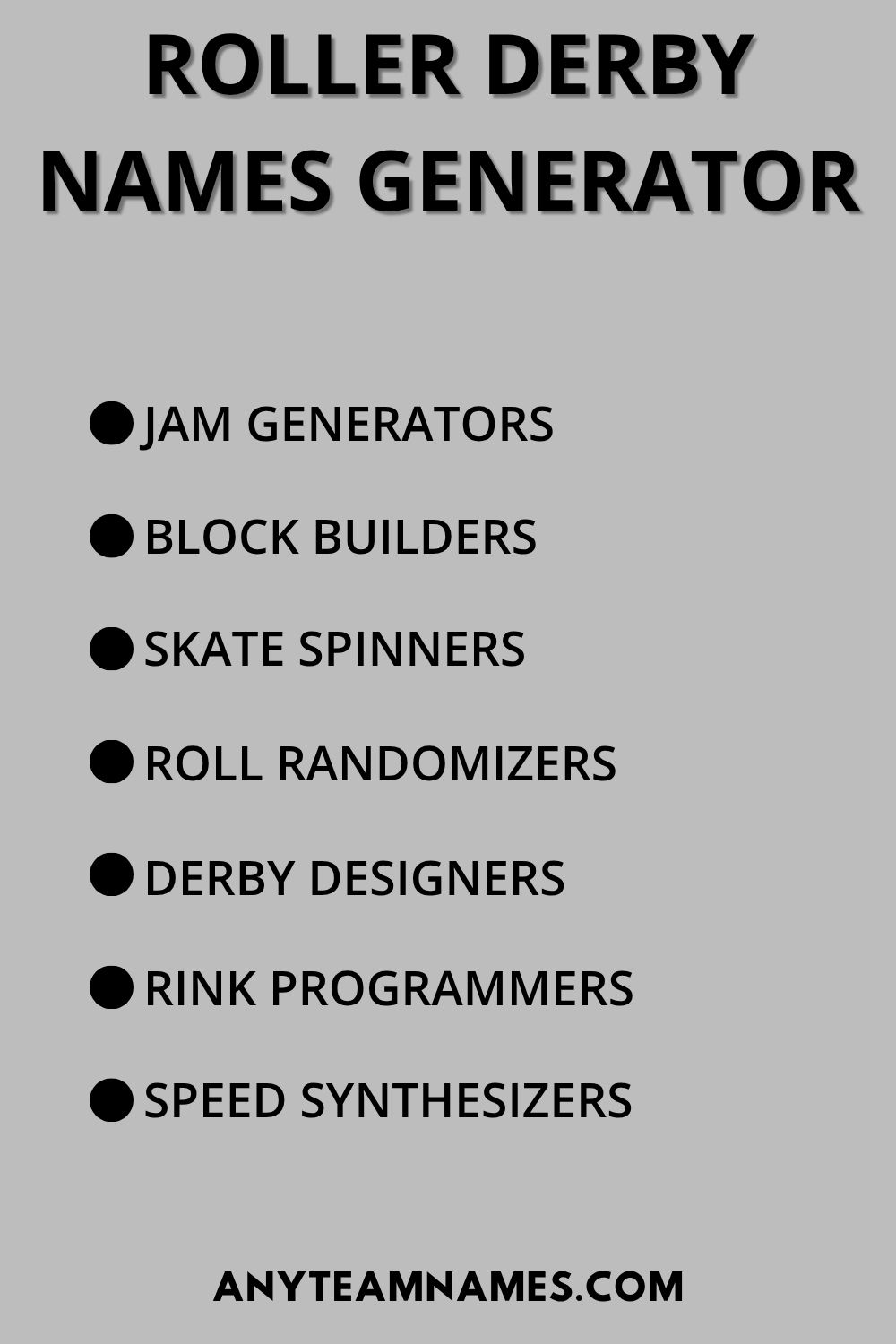 370+ Funny Roller Derby Names For Teams And Players Roller Derby Names Generator
