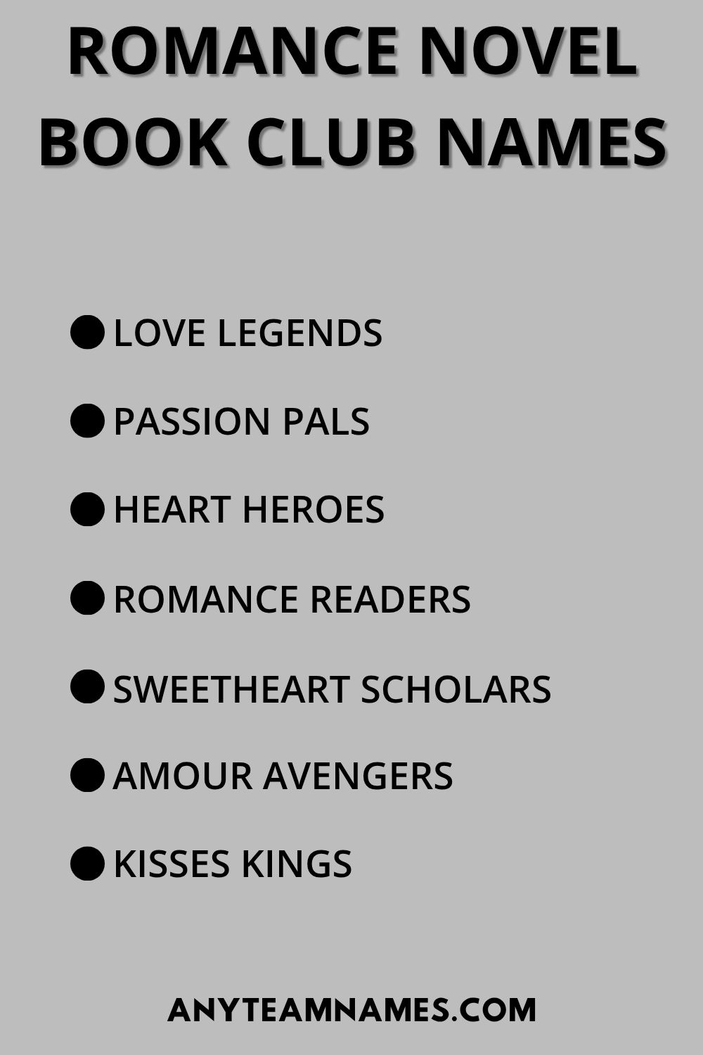 Romance Novel Book Club Names