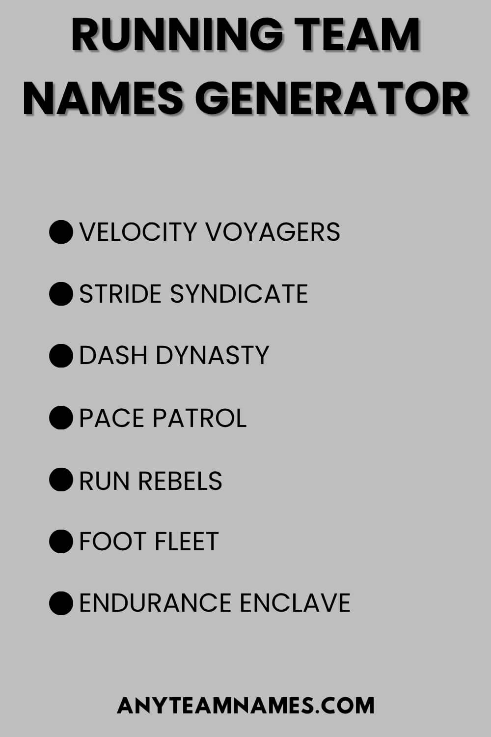 Running Team Names Generator