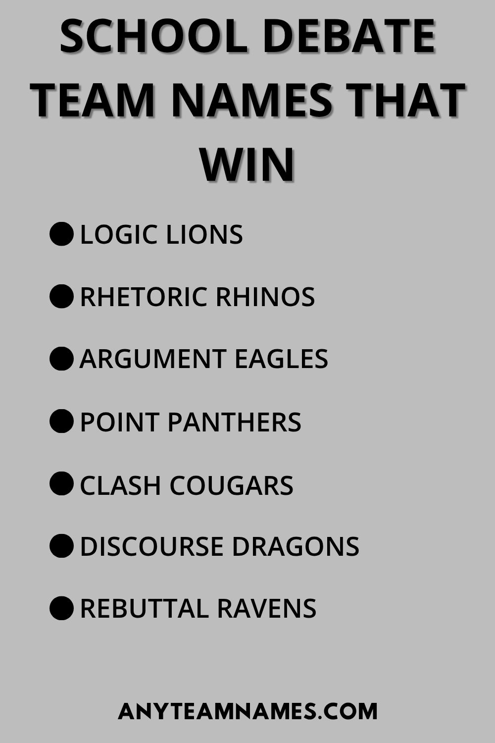 School Debate Team Names That Win