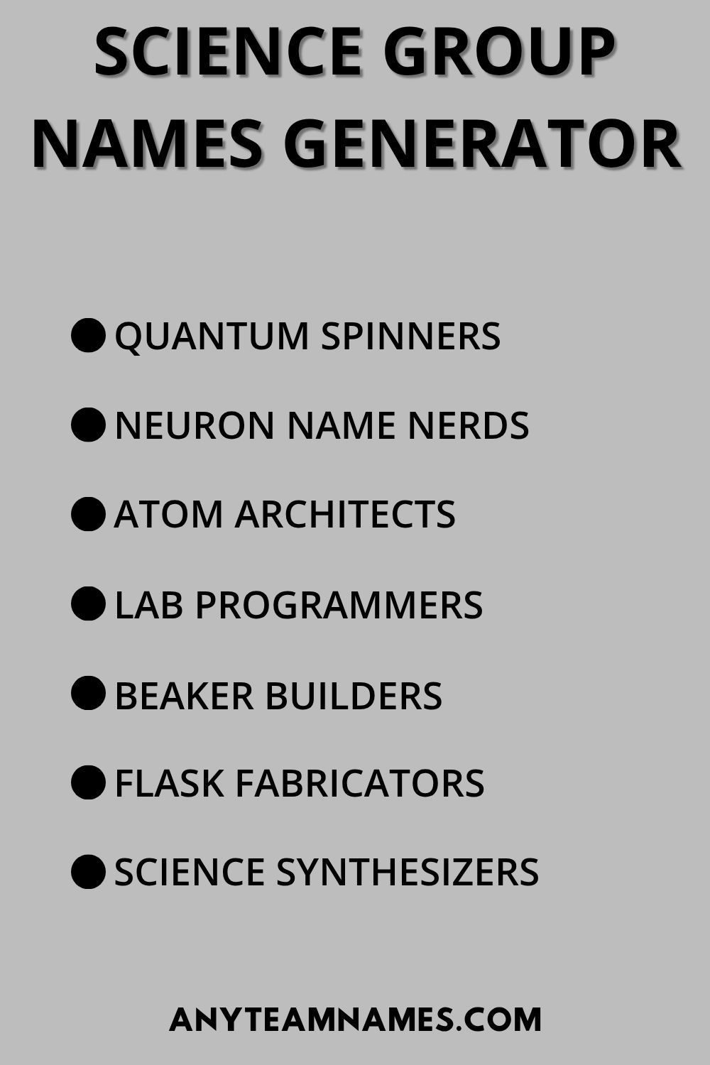 Science Group Names Generator
