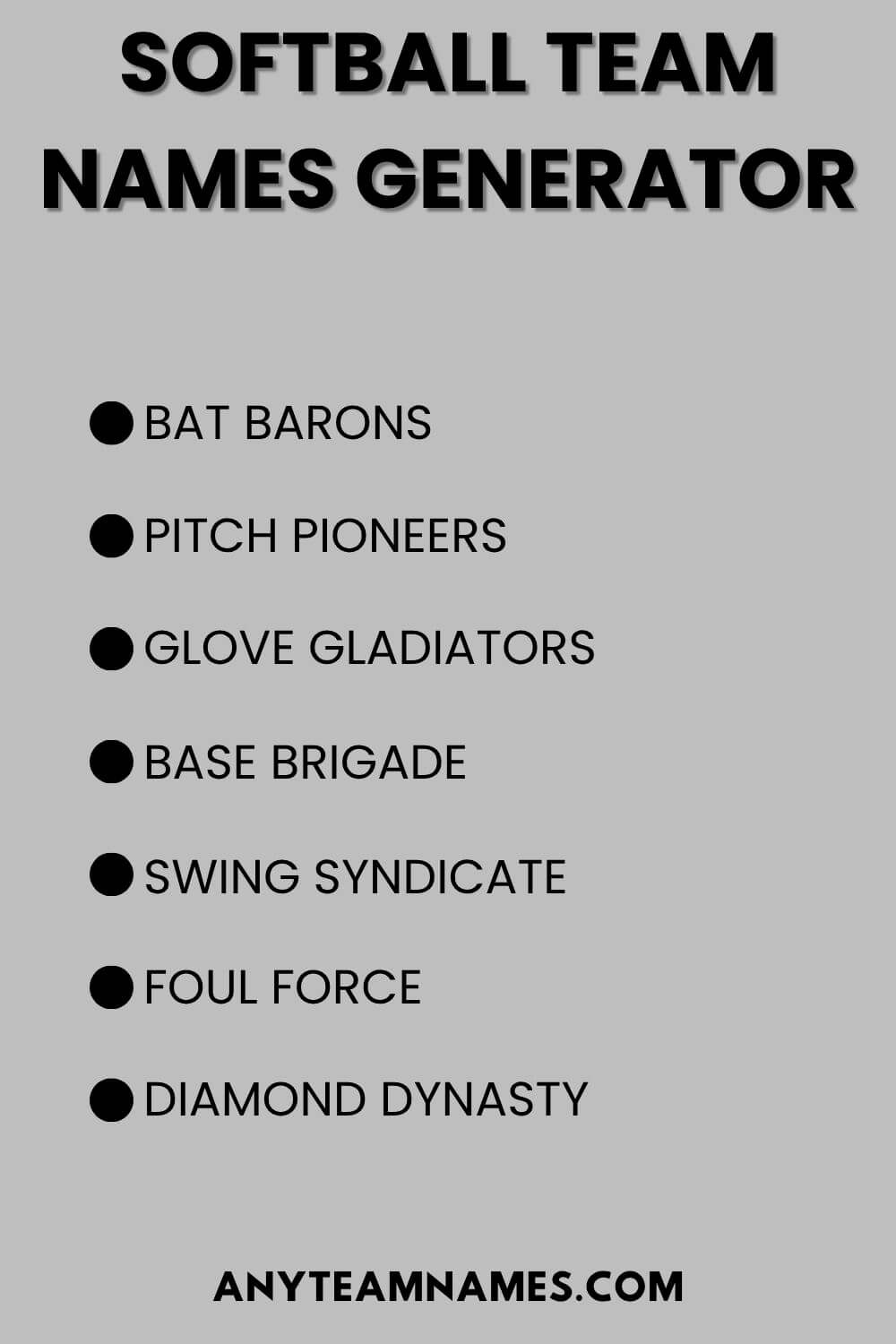 Softball Team Names Generator