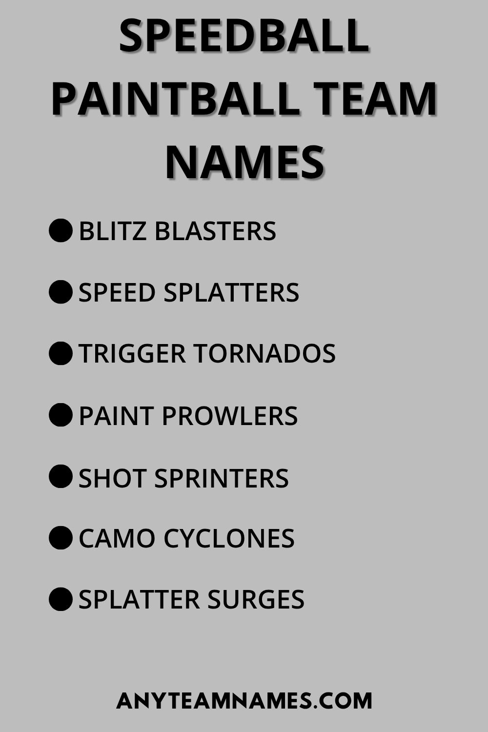 350+ Cool Paintball Team Names to Dominate the Field Speedball Paintball Team Names