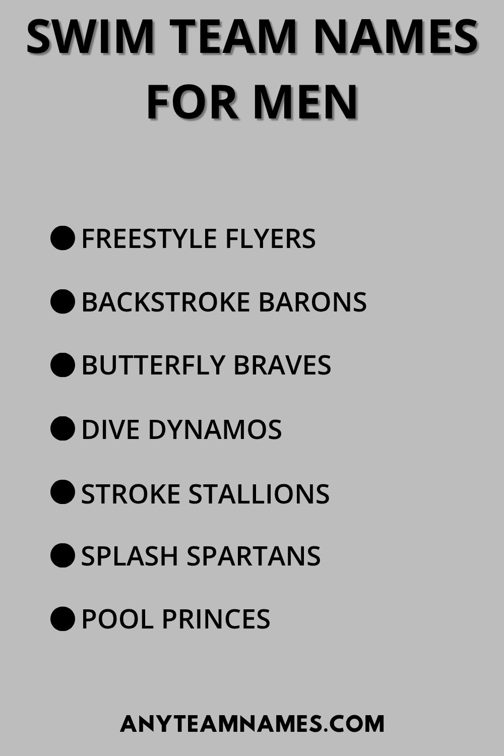 Swim Team Names For Men