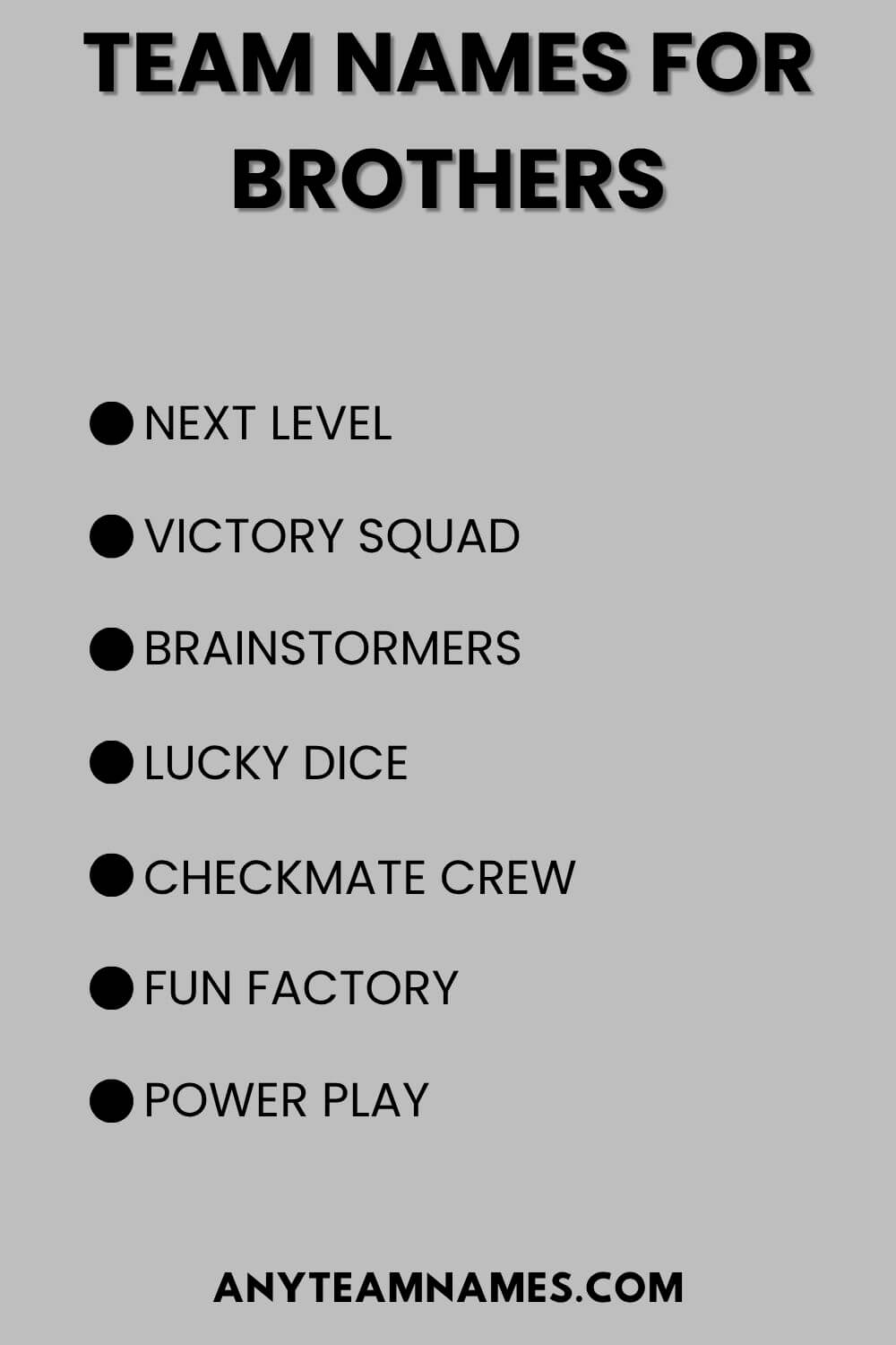 Team Names For Brothers