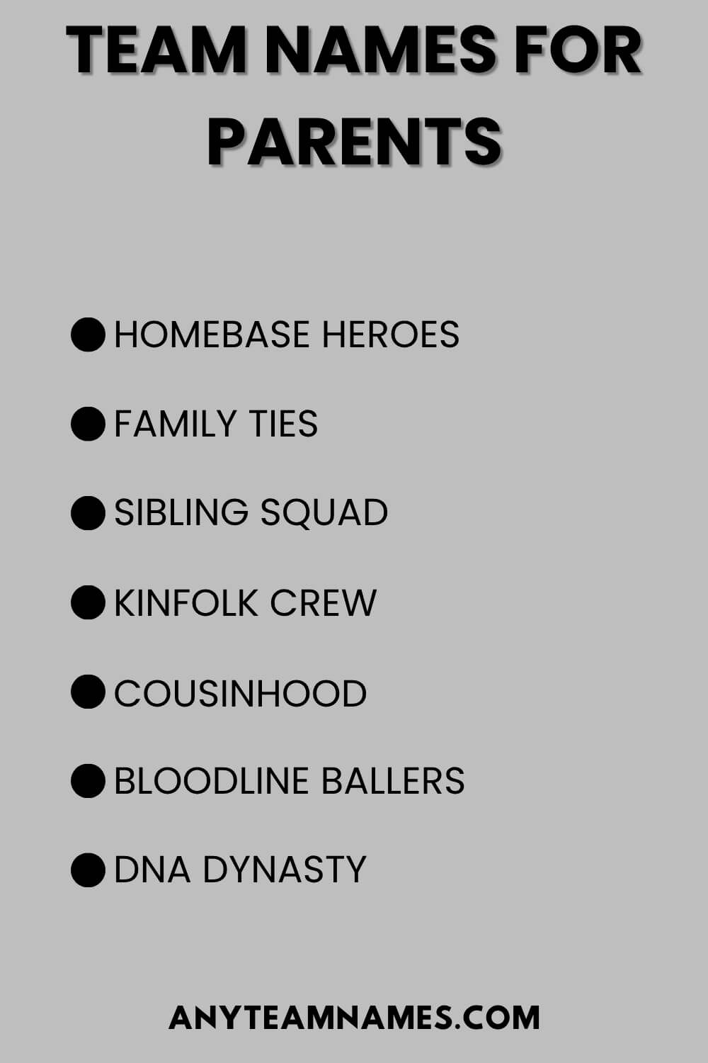 Team Names For Parents