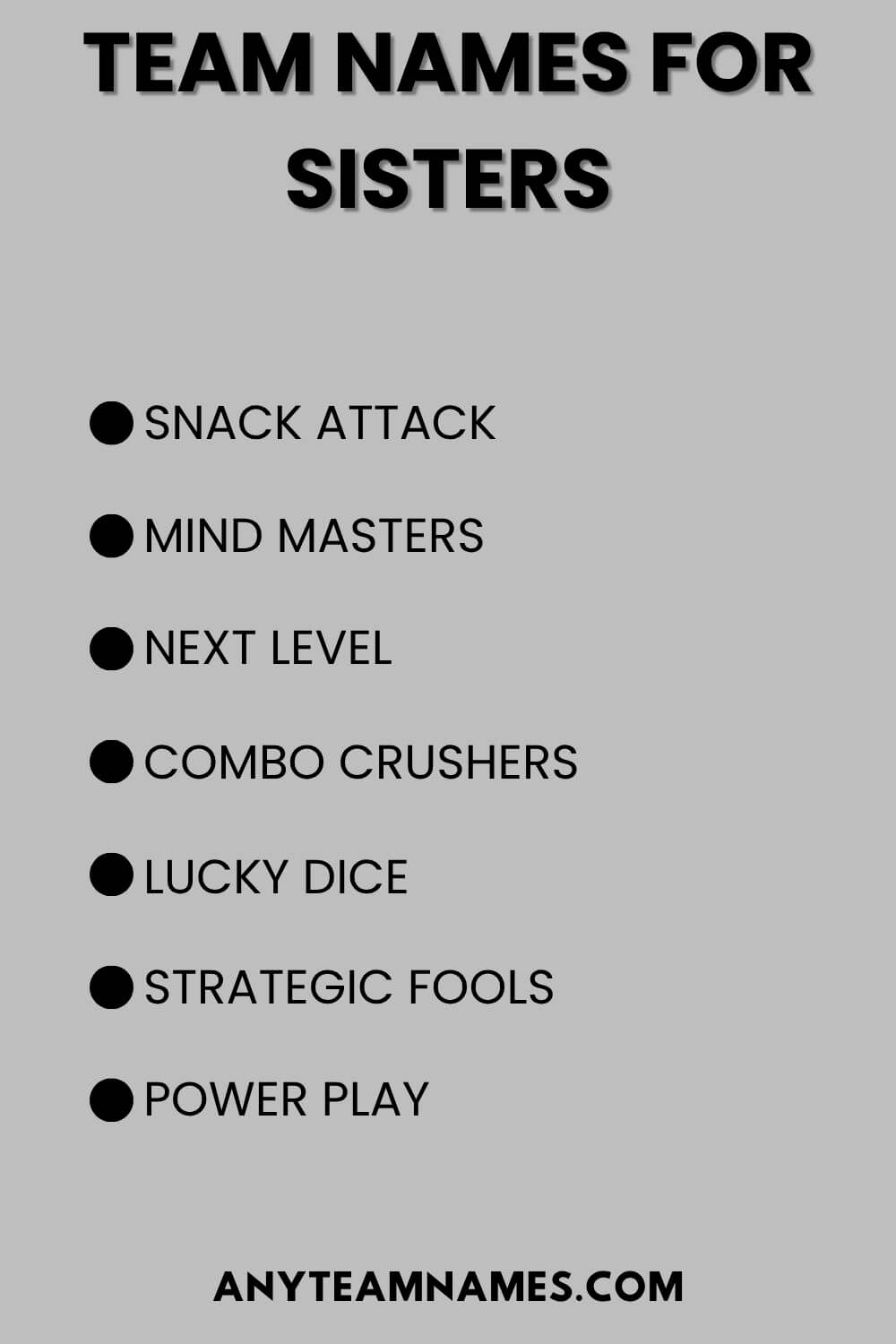 Team Names For Sisters