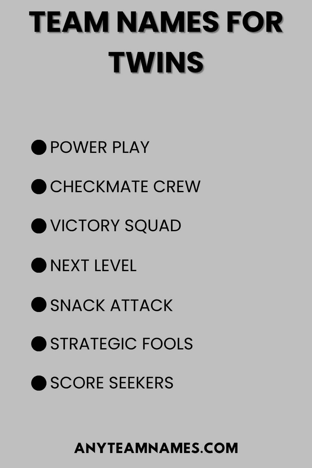 Team Names For Twins