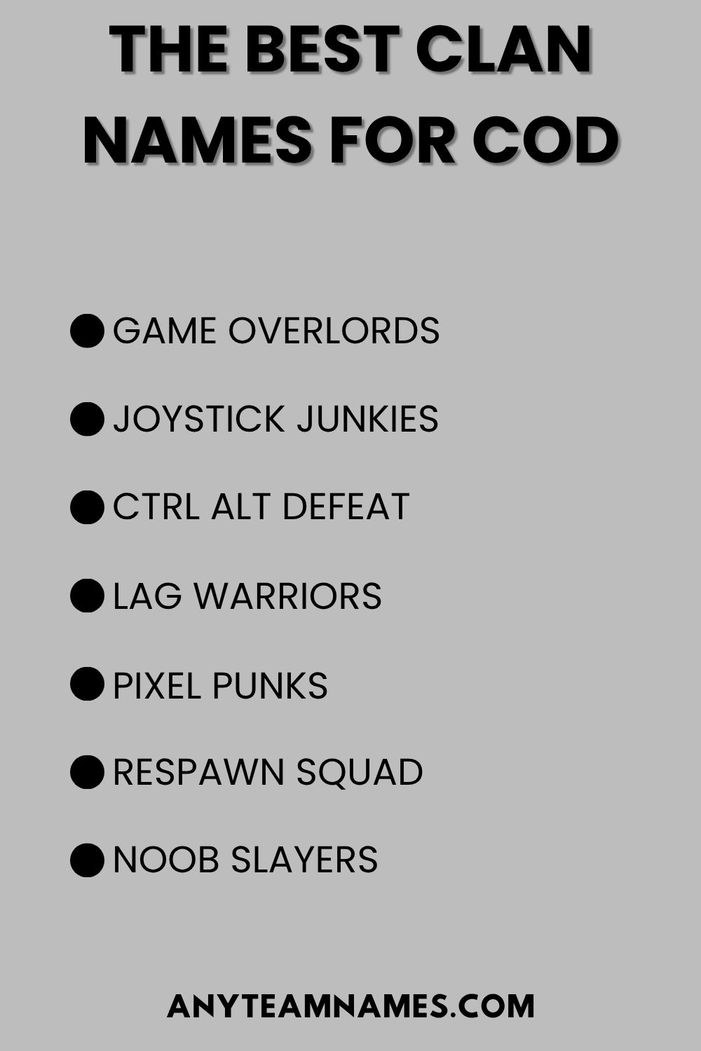 The Best Clan Names for COD