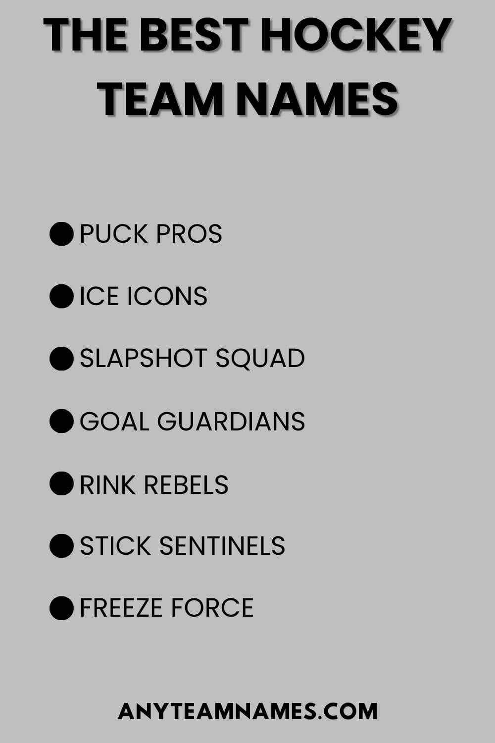 The Best Hockey Team Names