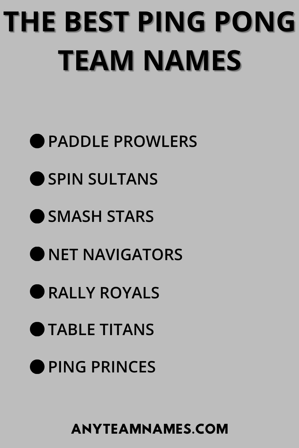 250+ Funny Ping Pong Team Names to Smash the Competition The Best Ping Pong Team Names