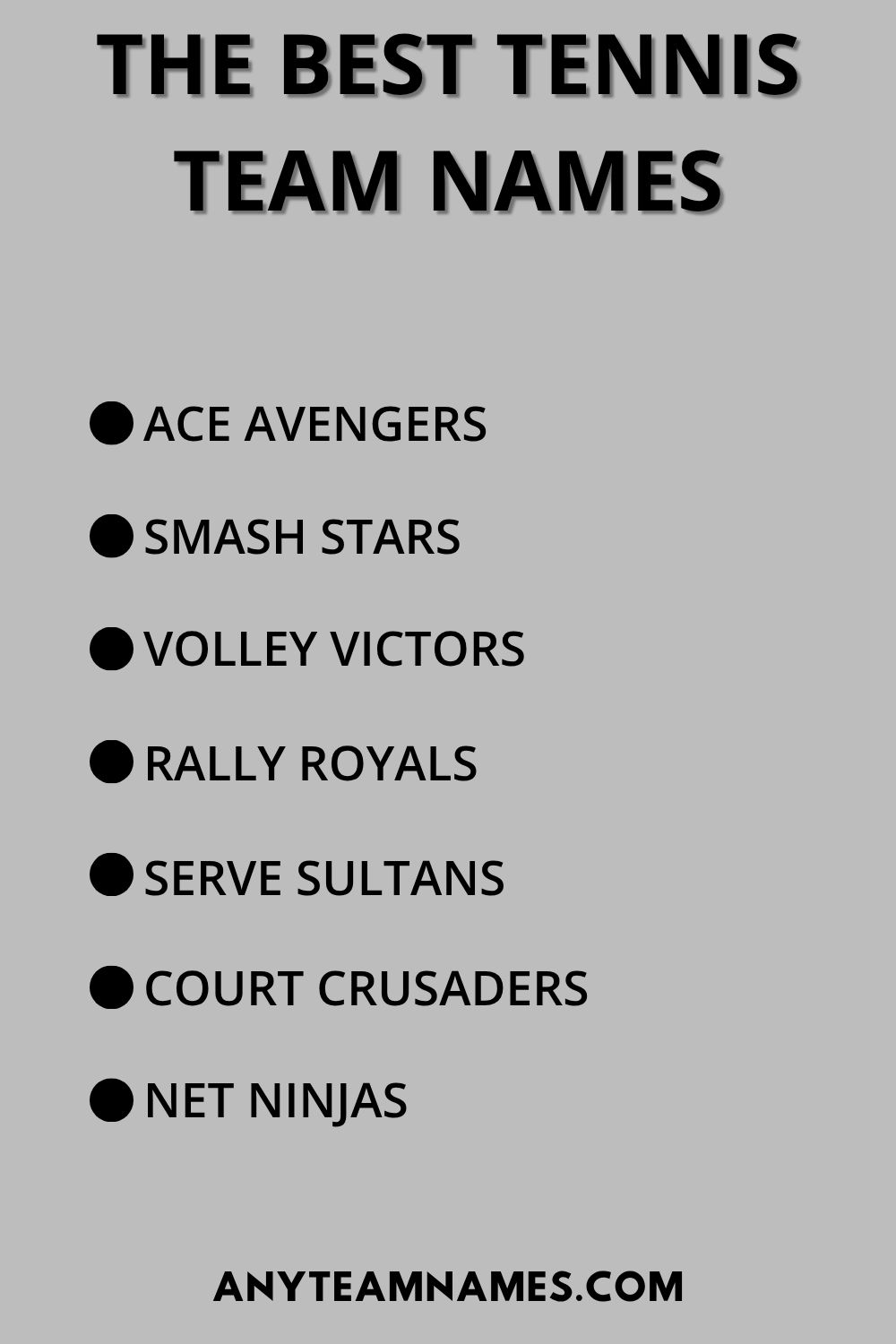 The Best Tennis Team Names
