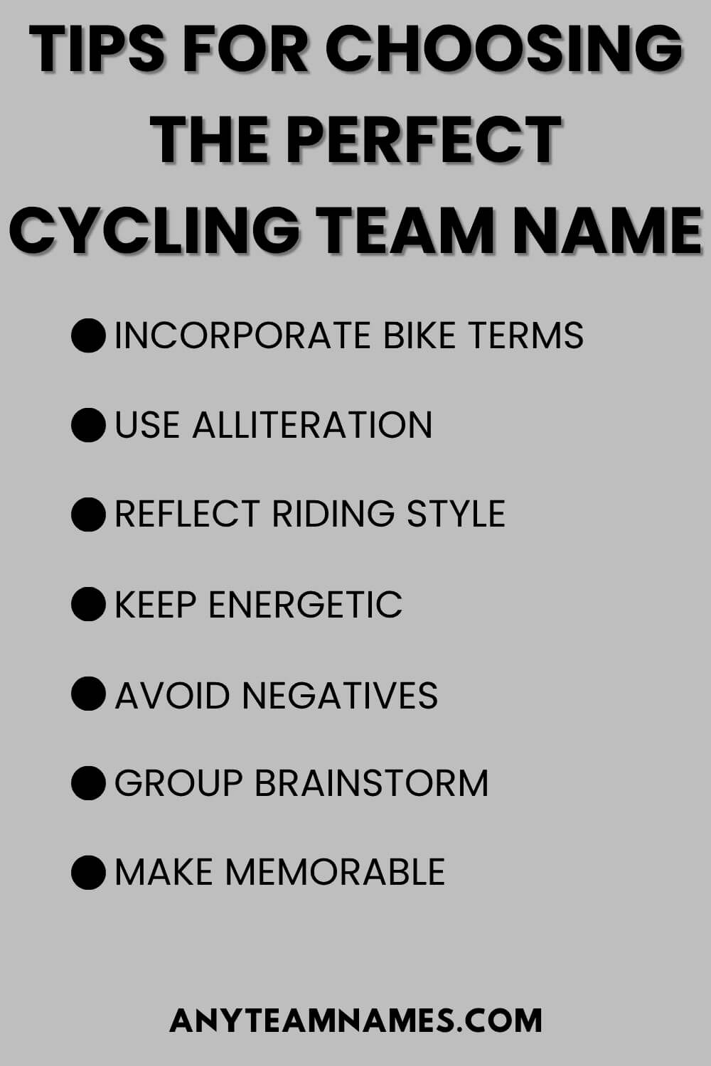 Tips for Choosing the Perfect Cycling Team Name