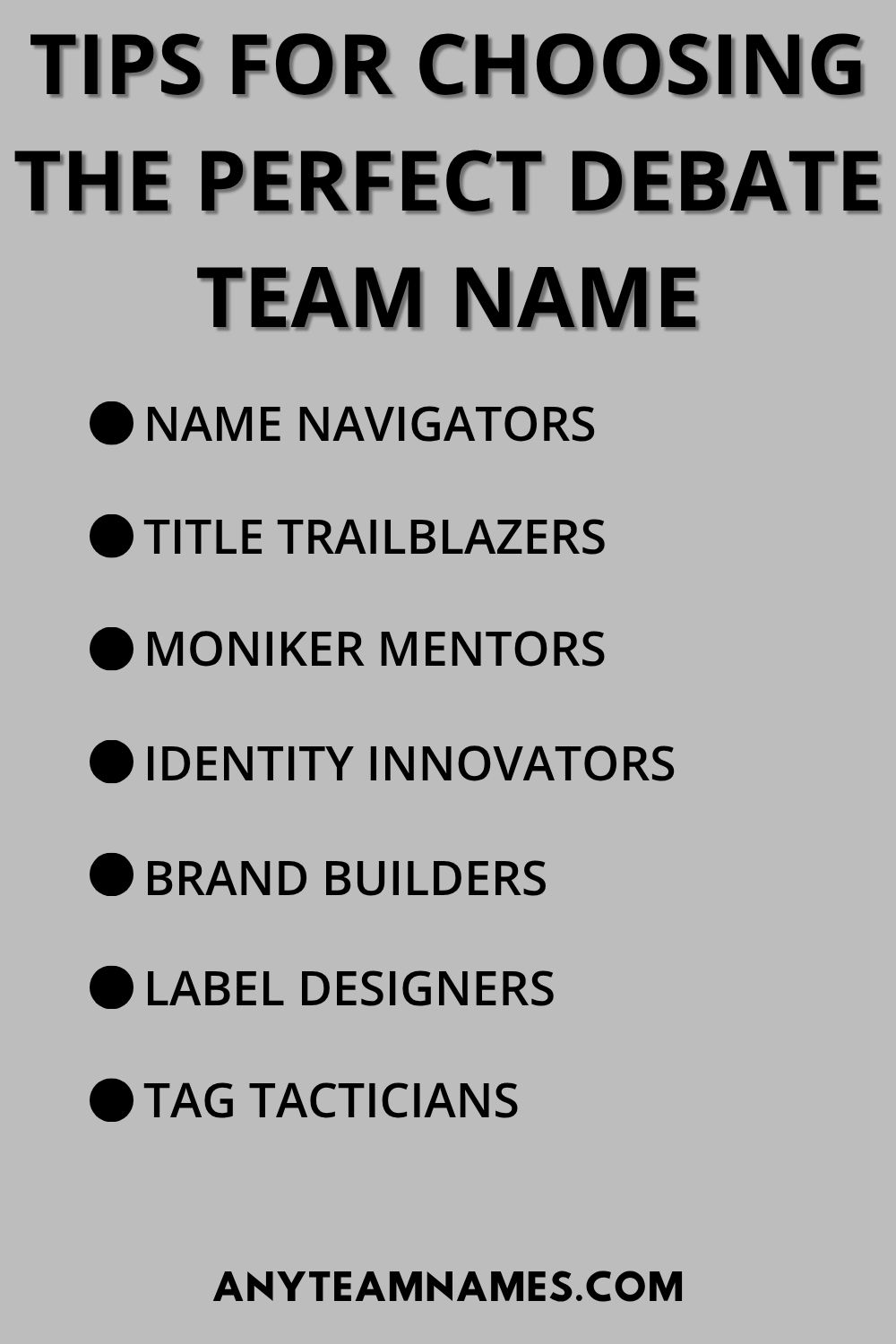 Tips for Choosing the Perfect Debate Team Name