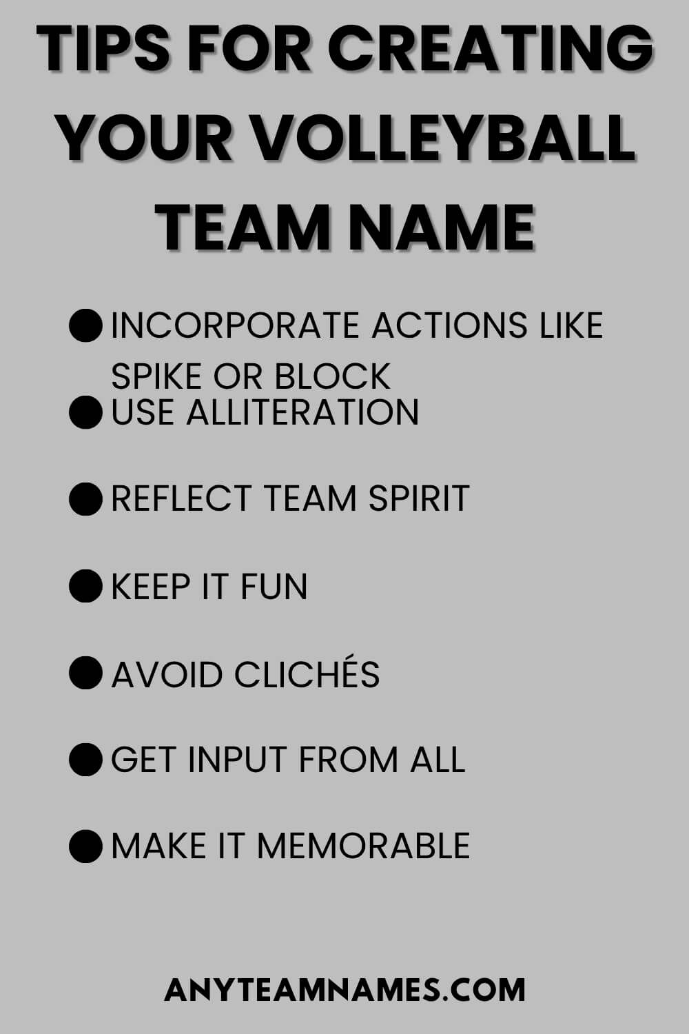 Tips for Creating Your Volleyball Team Name