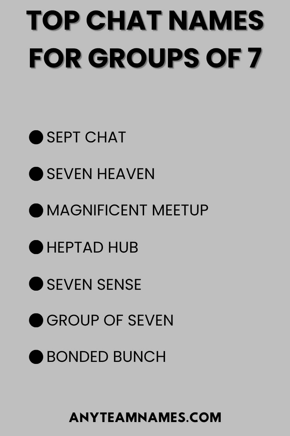 Top Chat Names For Groups Of 7