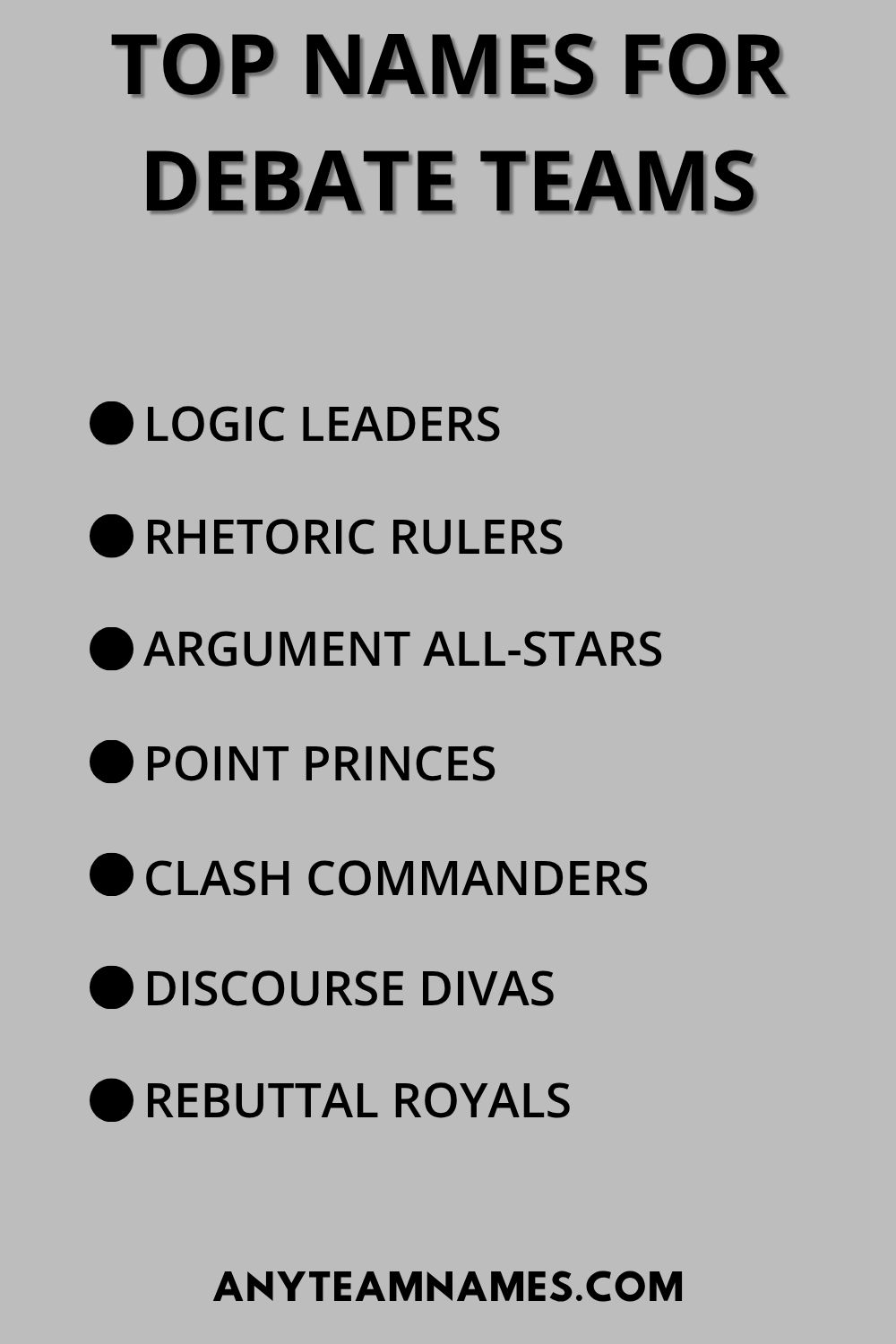 Top Names for Debate Teams
