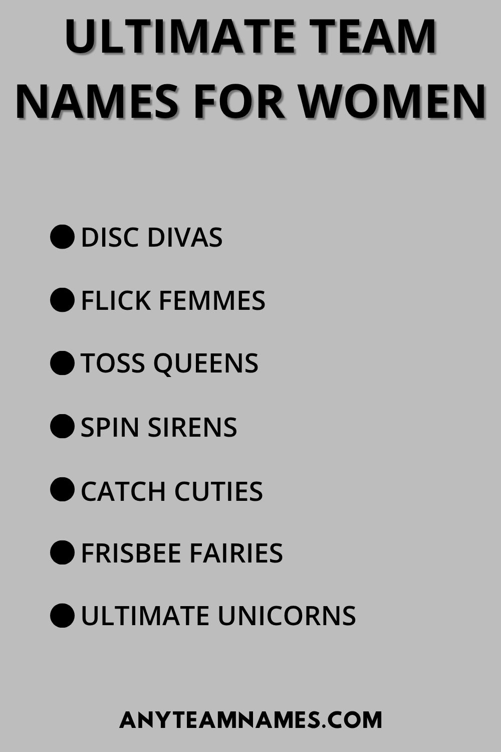 Ultimate Team Names For Women