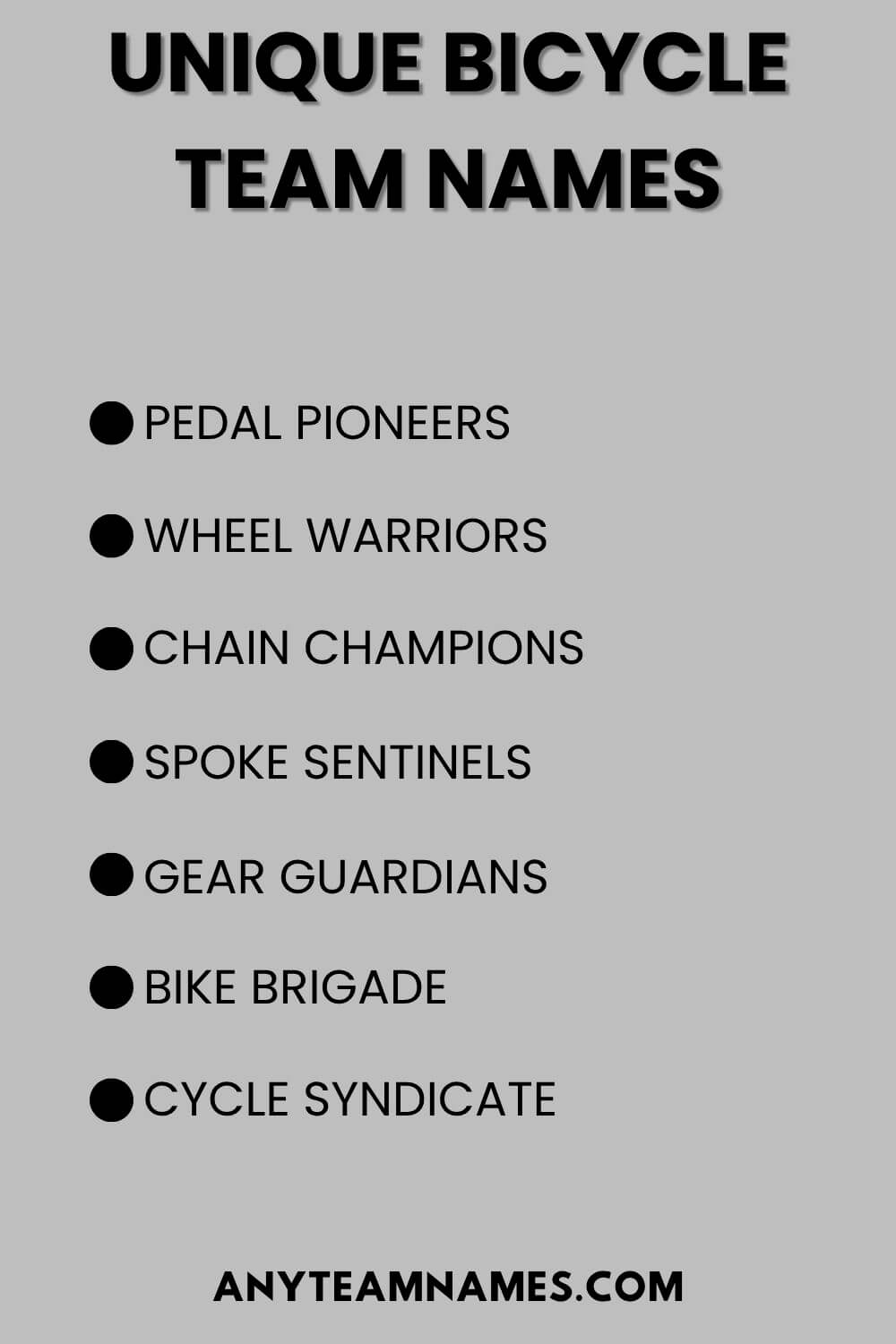 Unique Bicycle Team Names