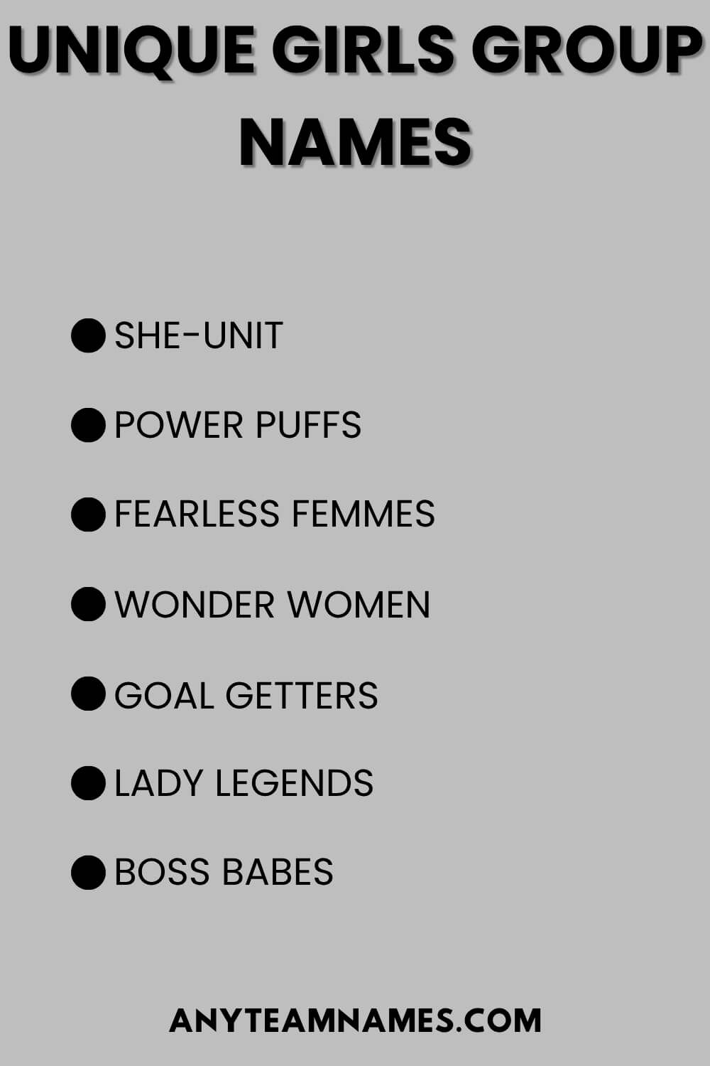 Unique Girls Group Names