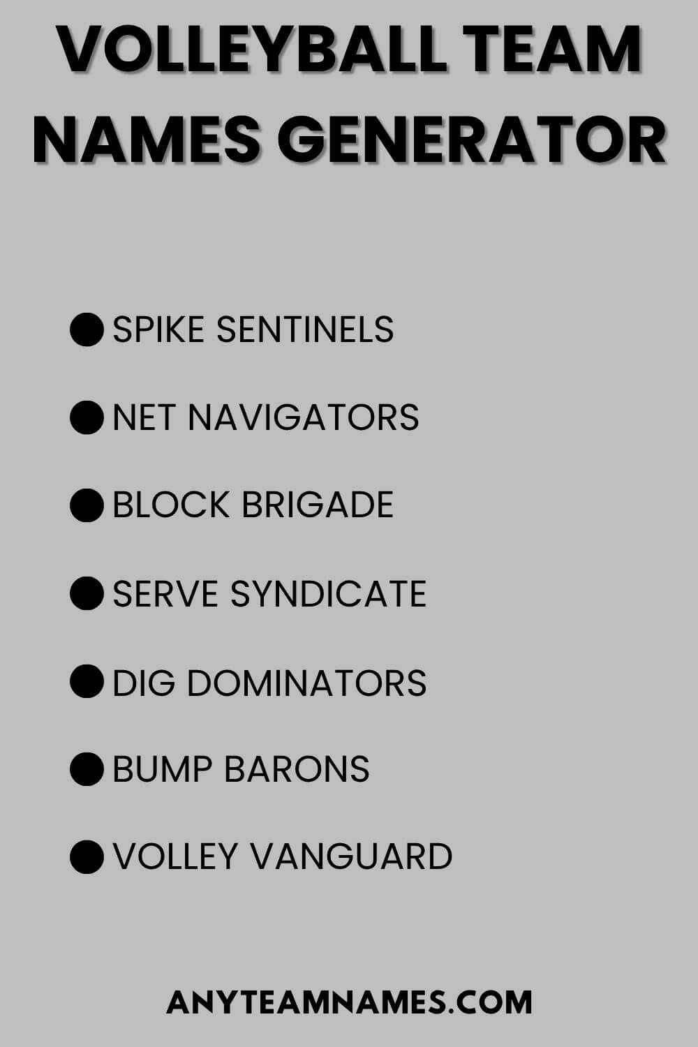 Volleyball Team Names Generator